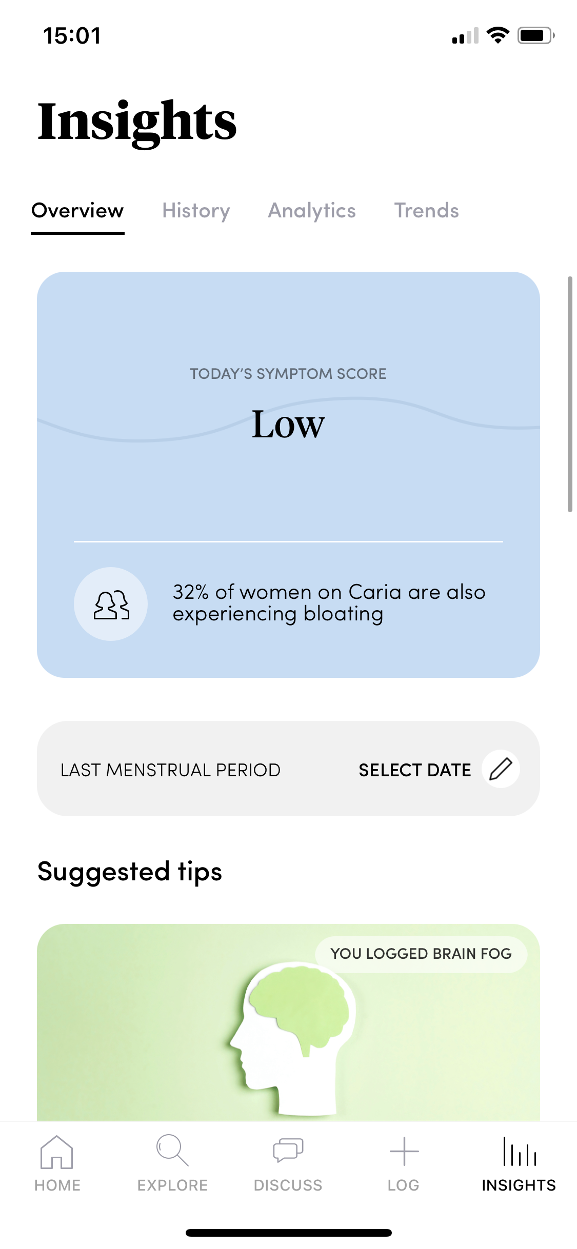 Screenshot of Insights