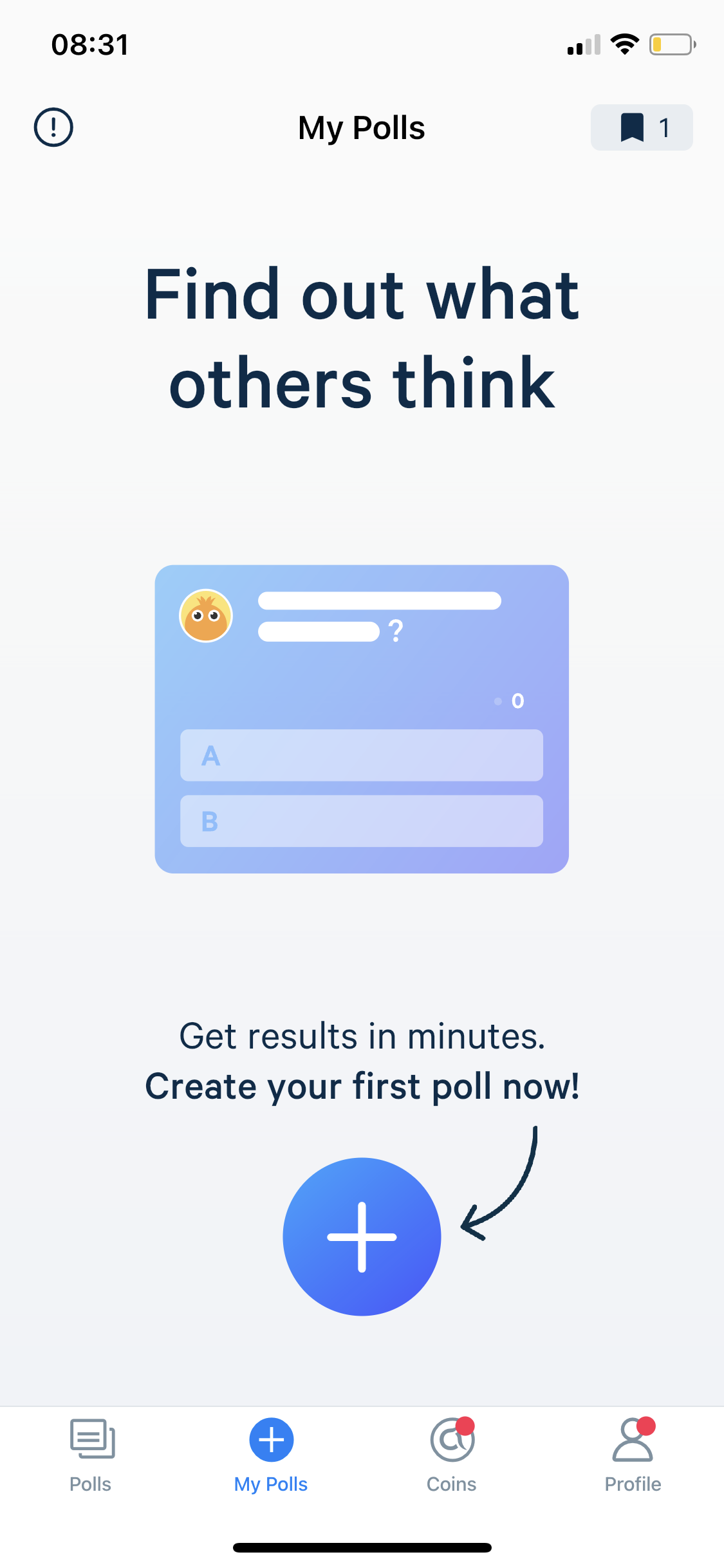 Screenshot of Create poll