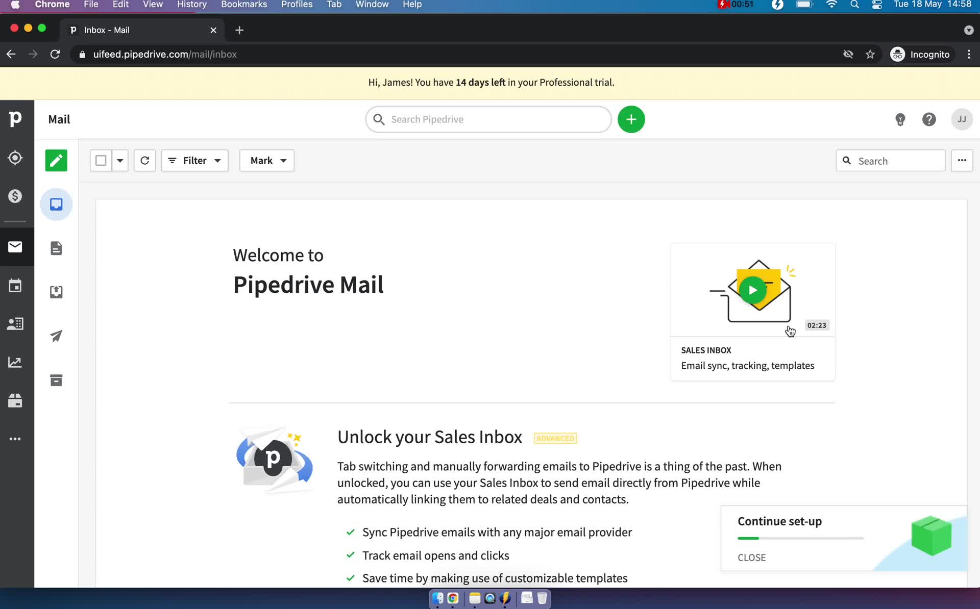 Accepting an invite on Pipedrive video thumbnail