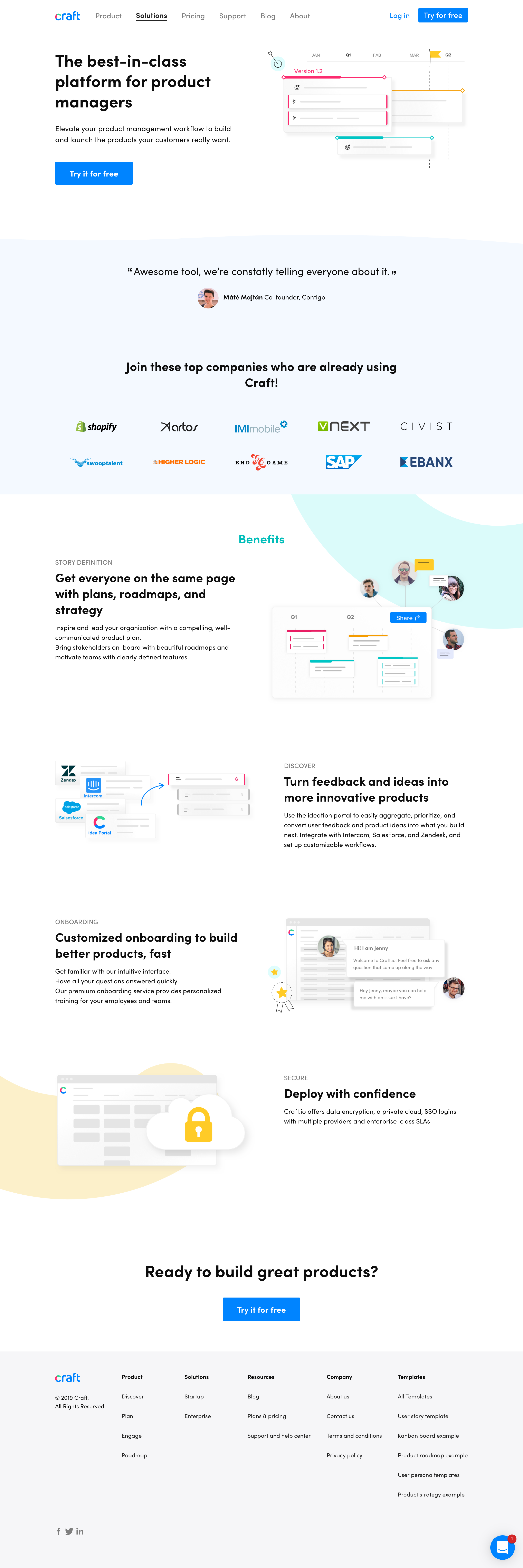 Screenshot of For business