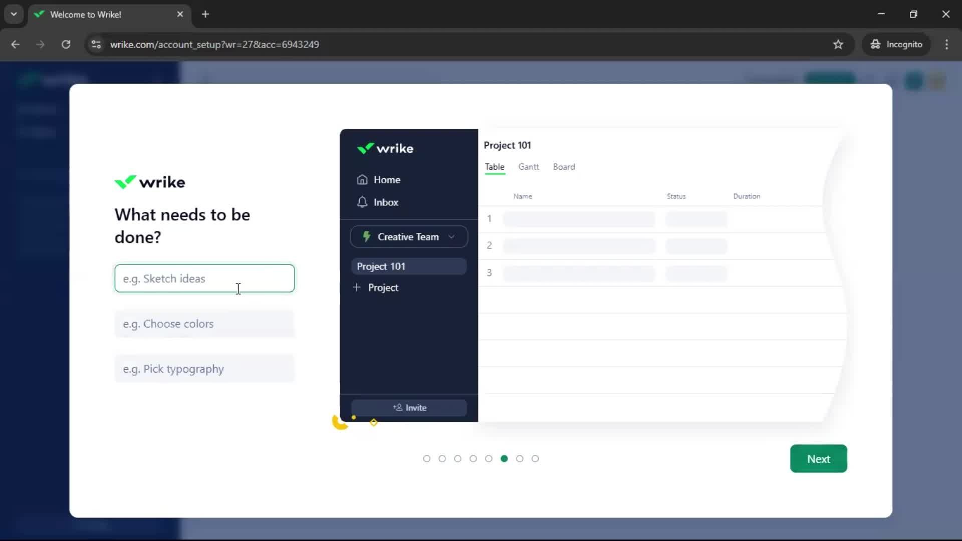 Onboarding screenshot