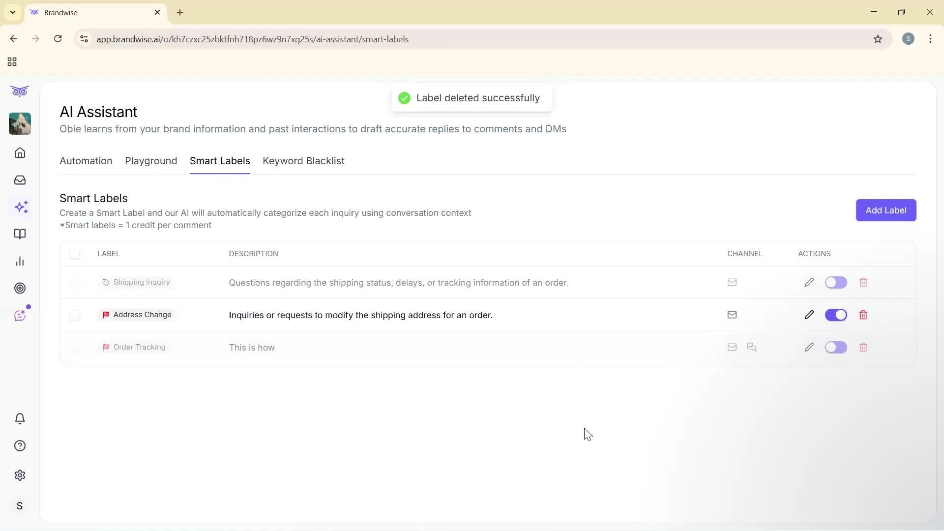 Using AI tools screenshot