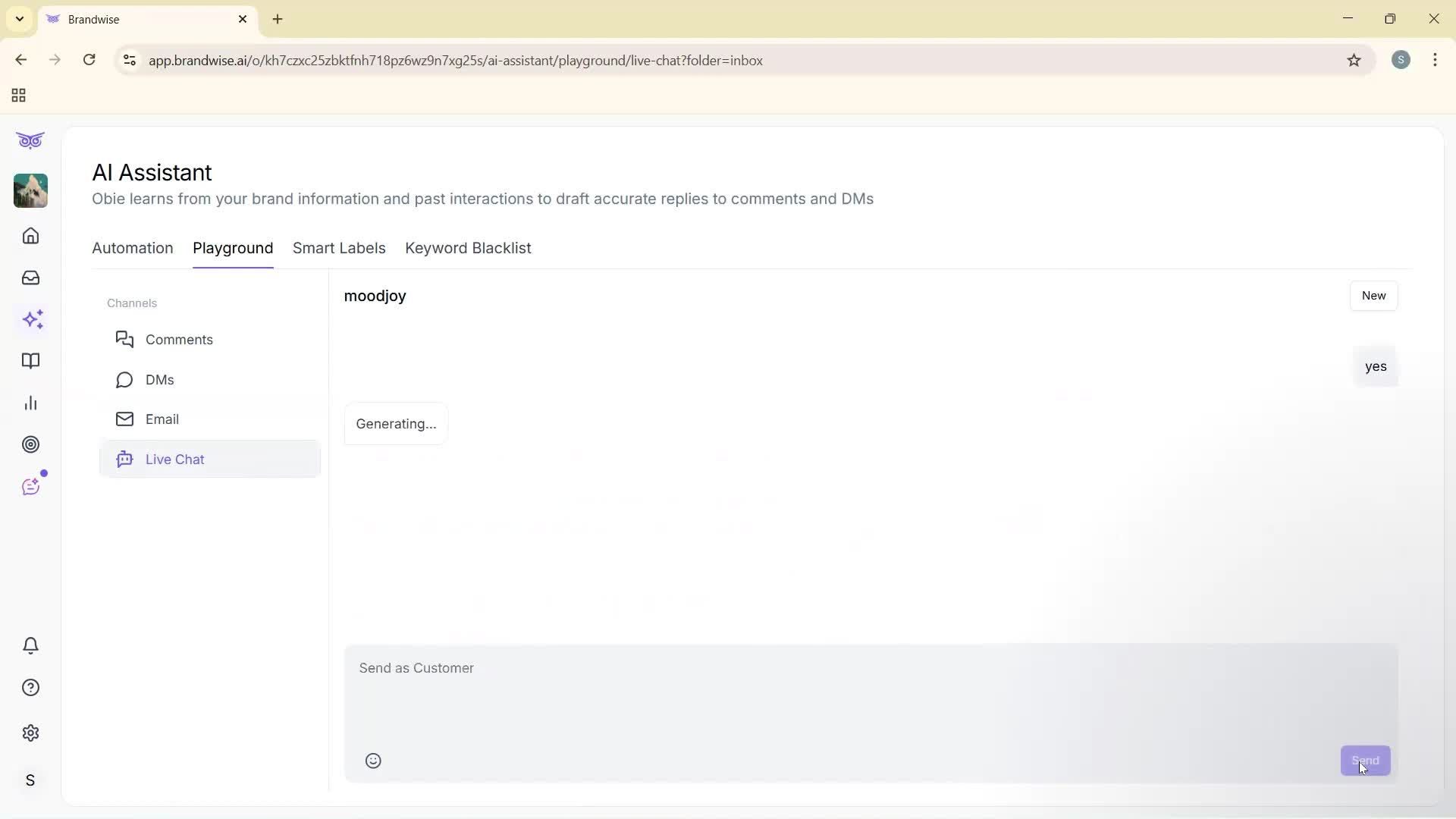 Using AI tools screenshot
