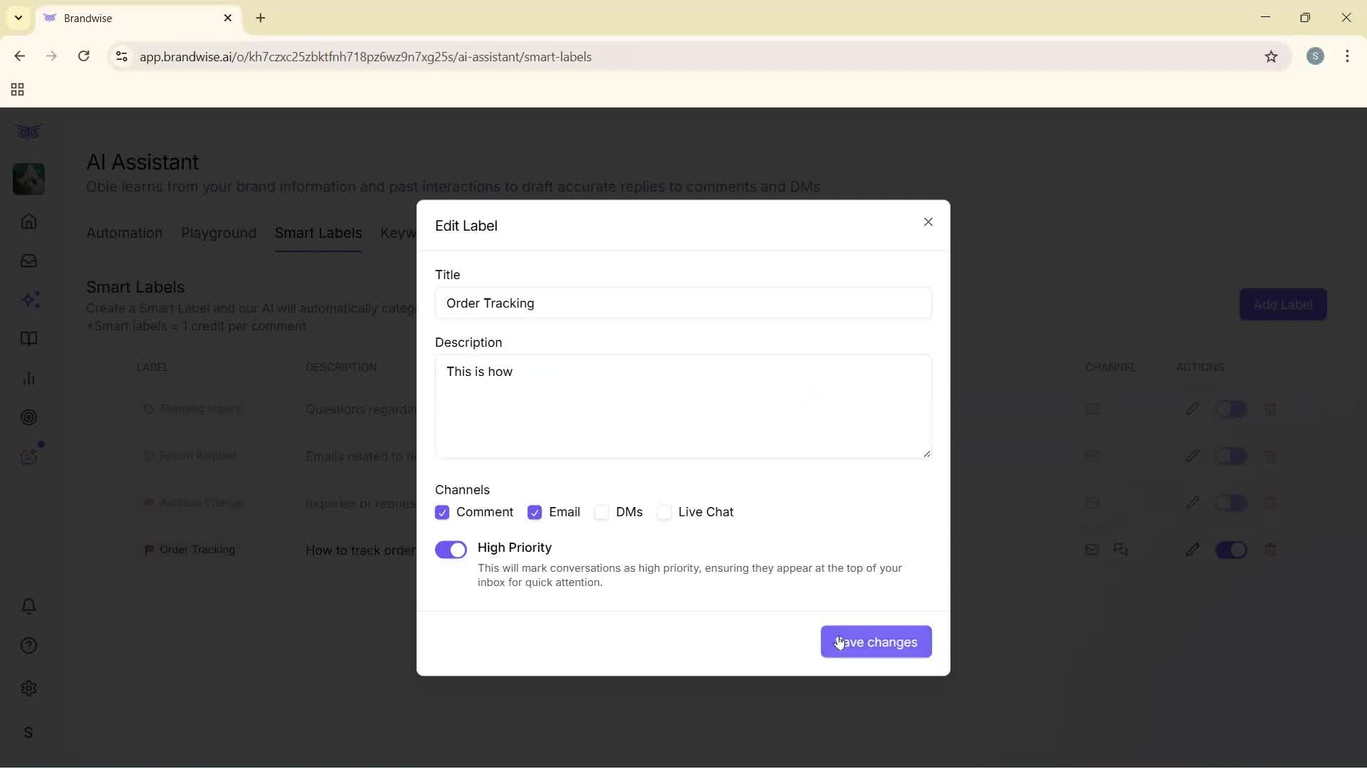 Using AI tools screenshot