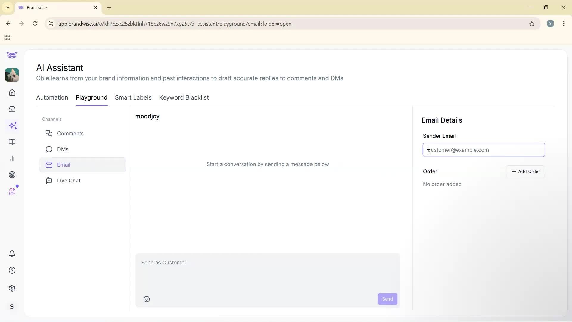 Using AI tools screenshot