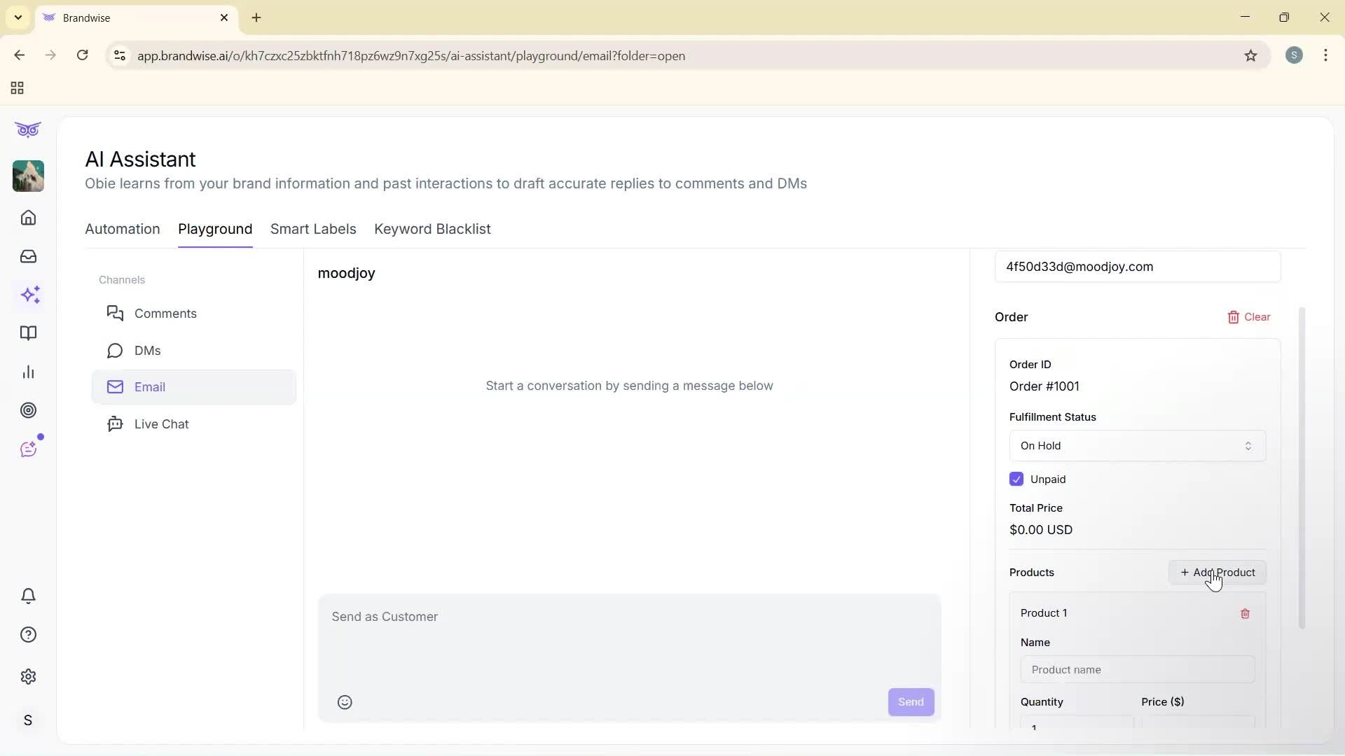 Using AI tools screenshot