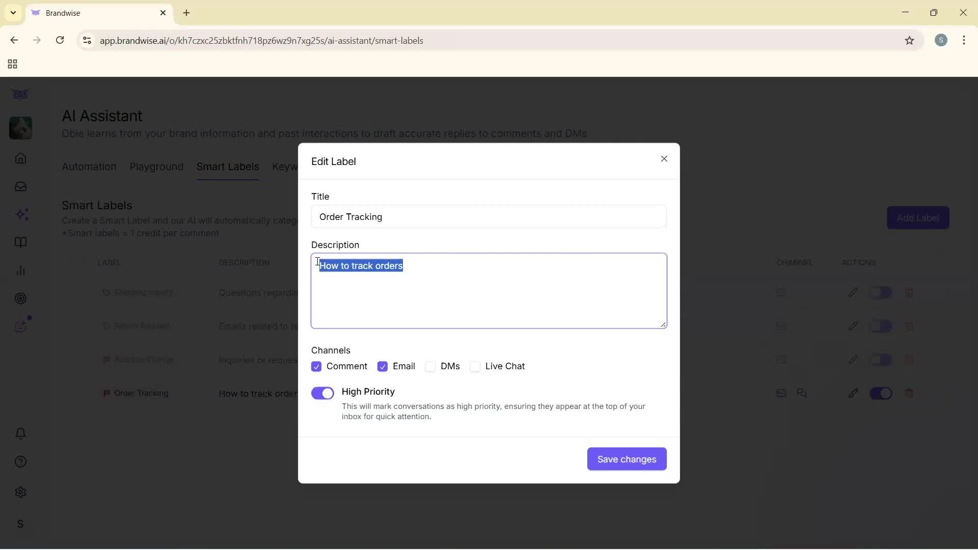 Using AI tools screenshot