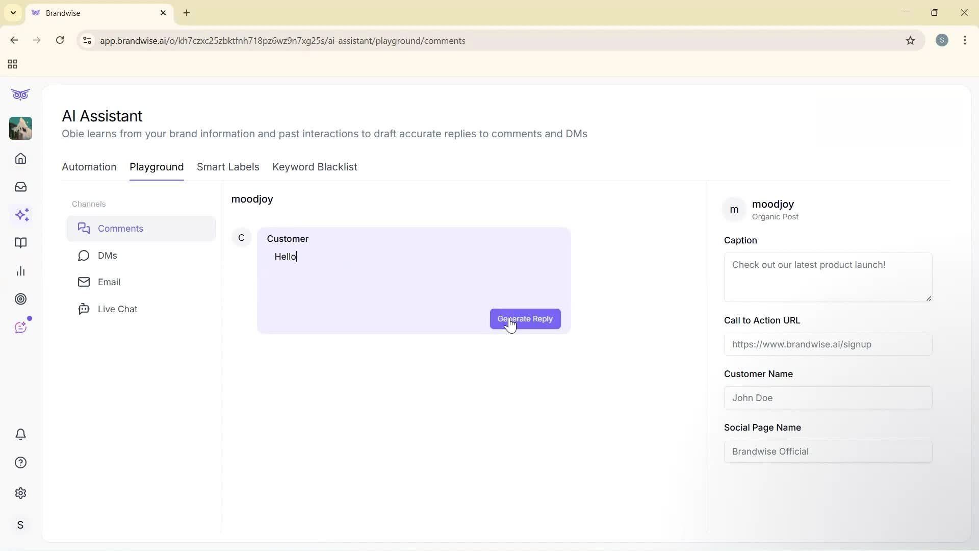 Using AI tools screenshot