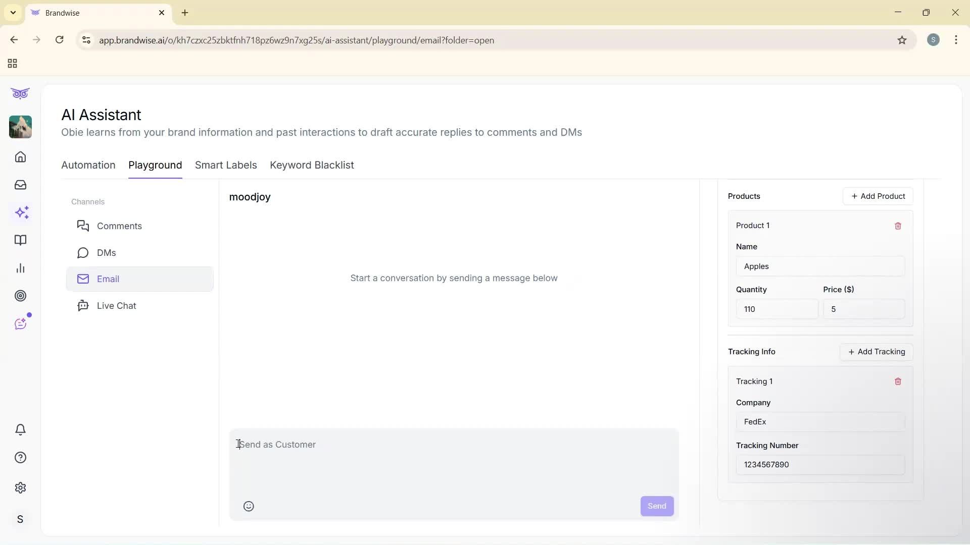 Using AI tools screenshot