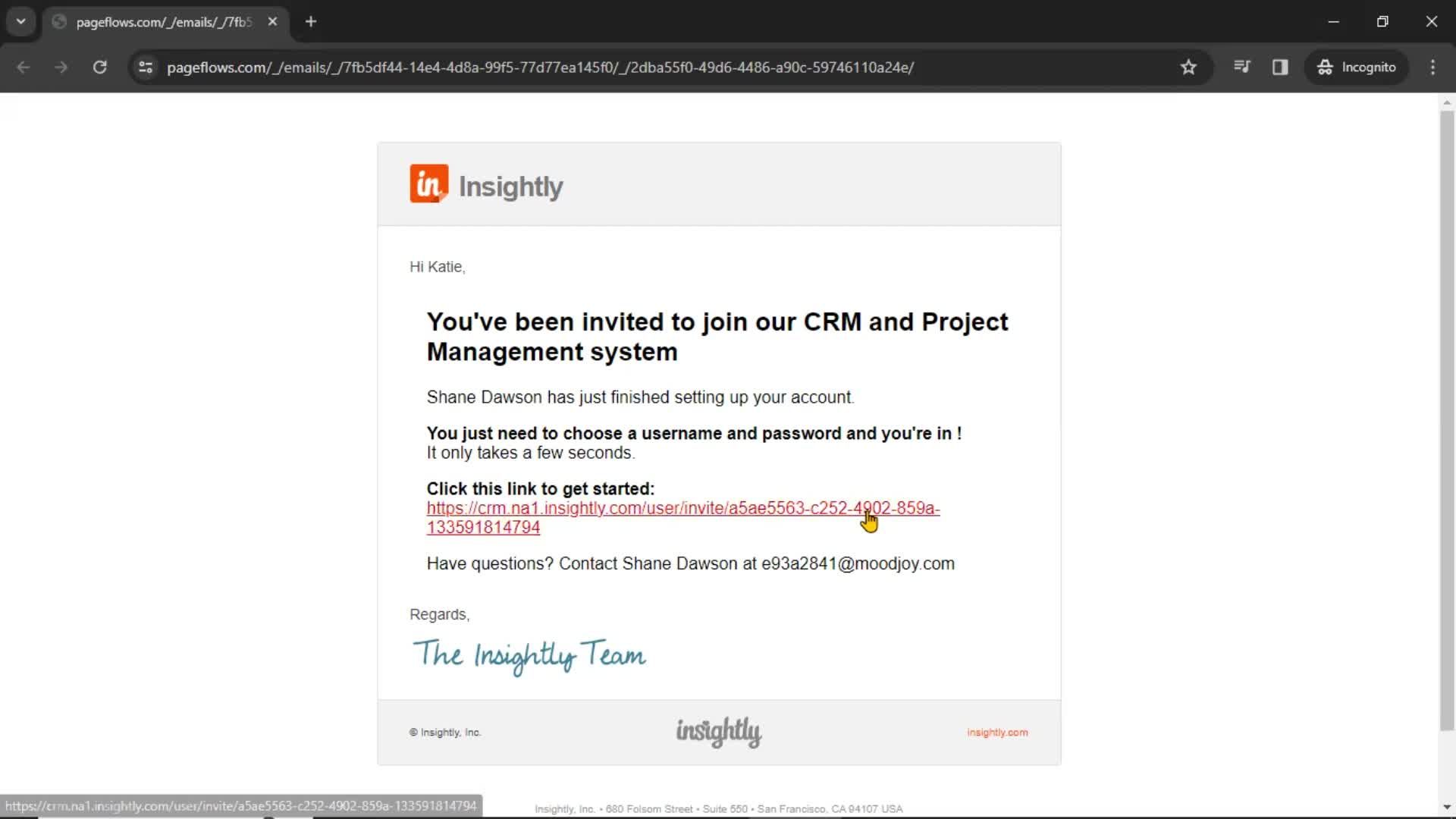 Accepting an invite on Insightly video thumbnail