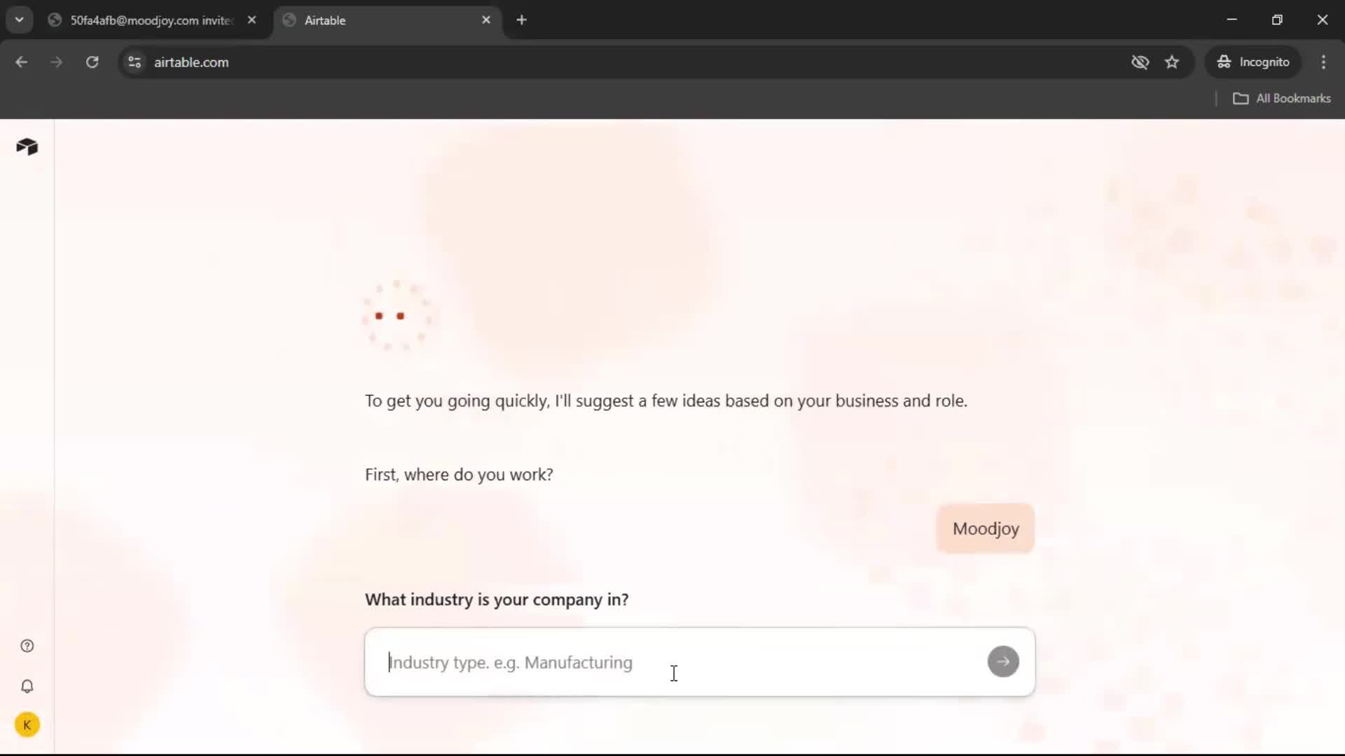 Accepting an invite screenshot