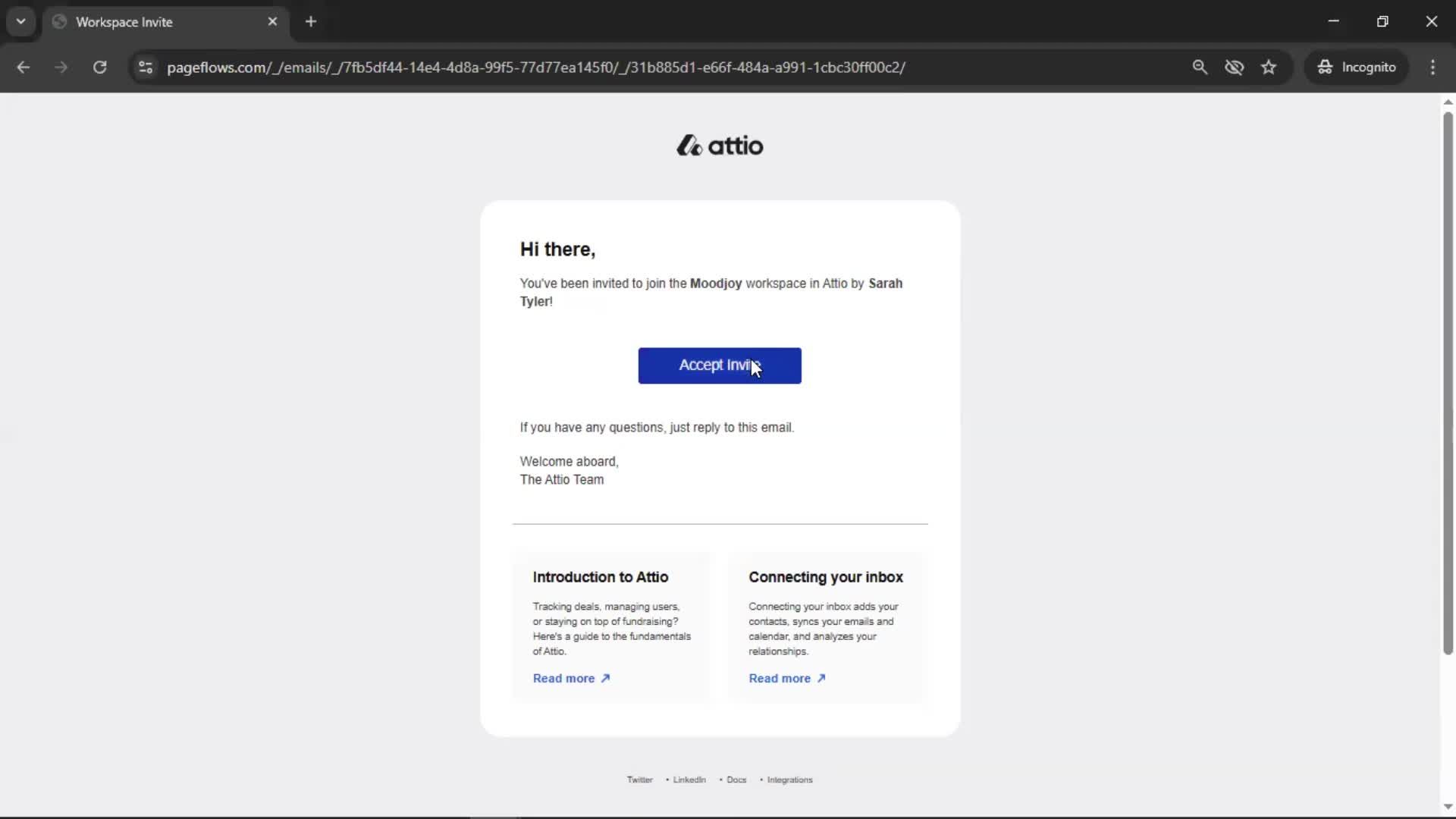 Accepting an invite on Attio video thumbnail