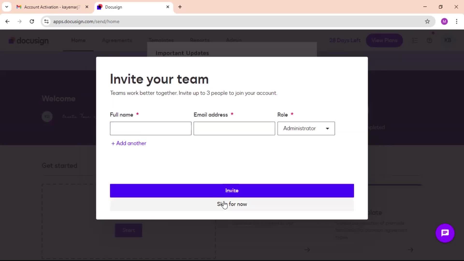 Accepting an invite on Docusign video thumbnail