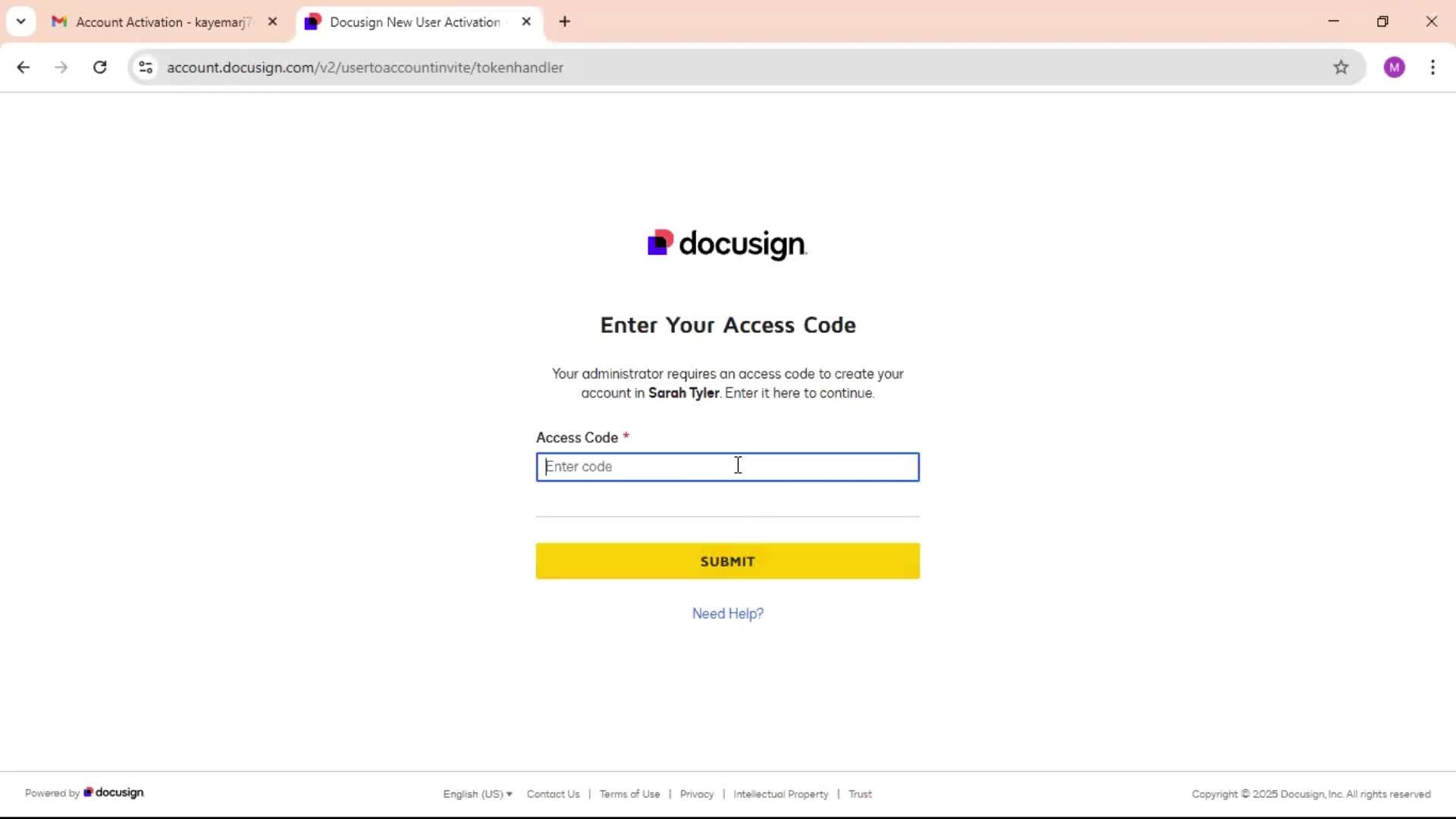 Accepting an invite on Docusign video thumbnail