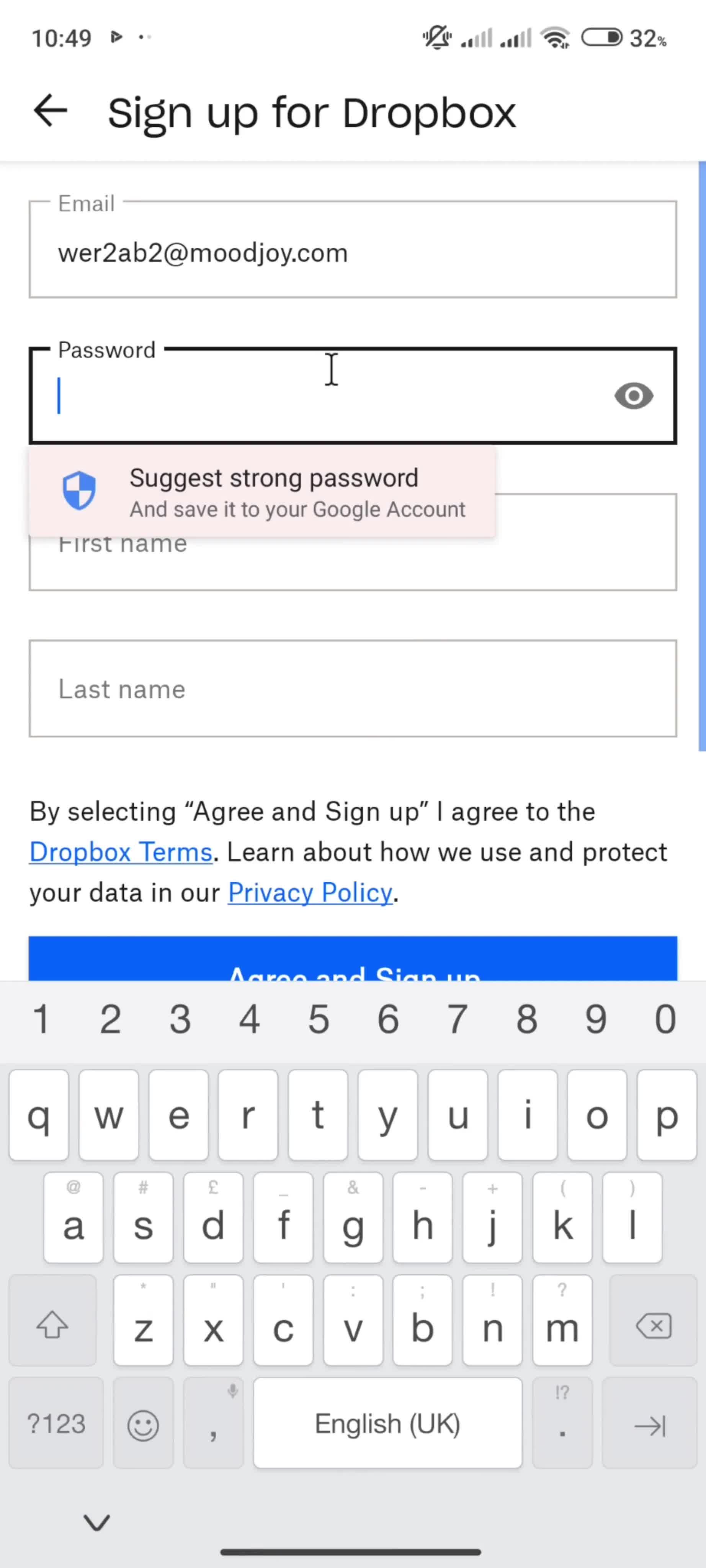 Accepting an invite screenshot