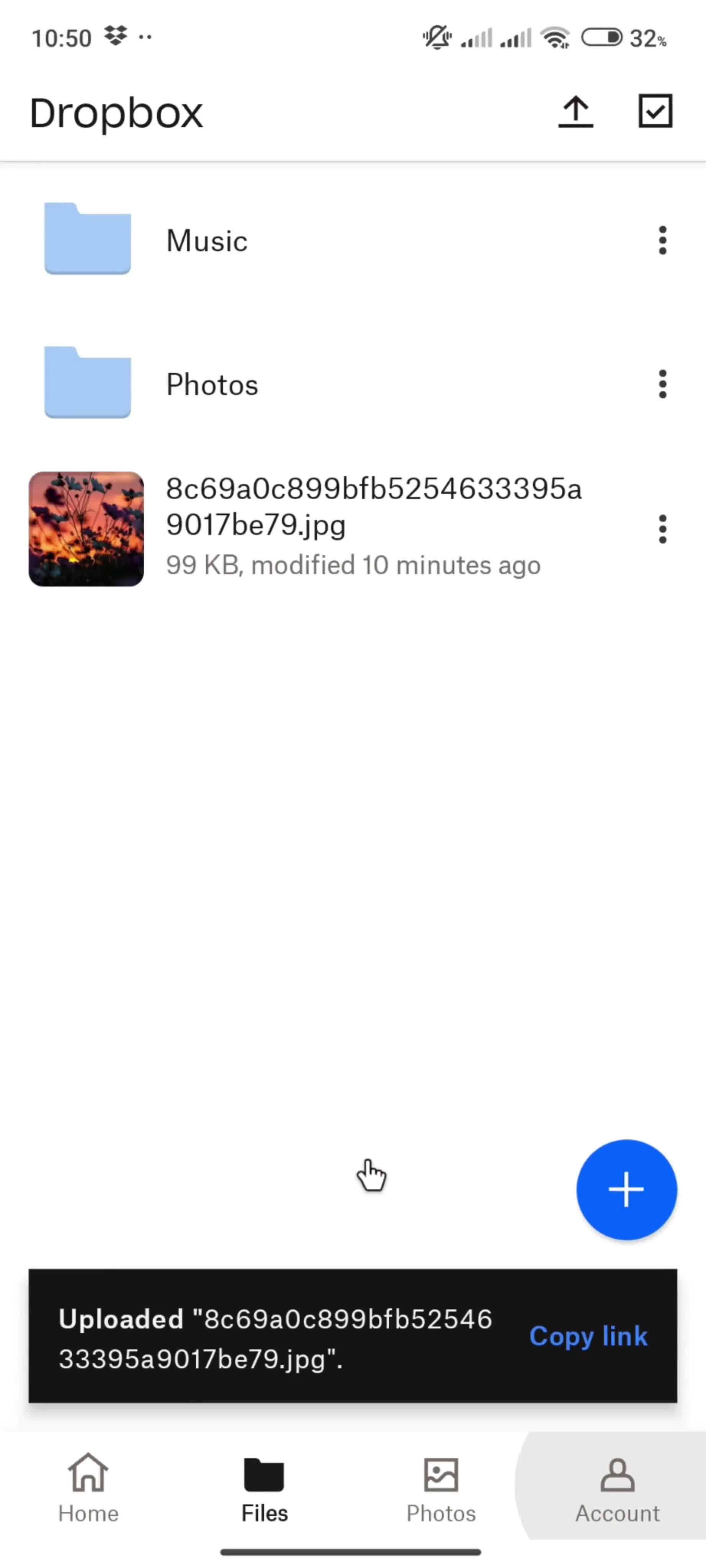 Accepting an invite screenshot