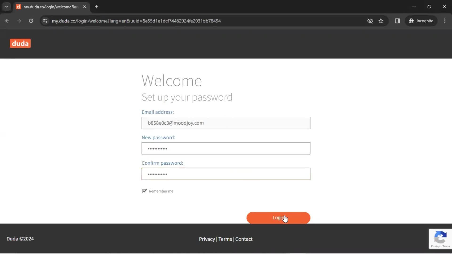 Accepting an invite screenshot