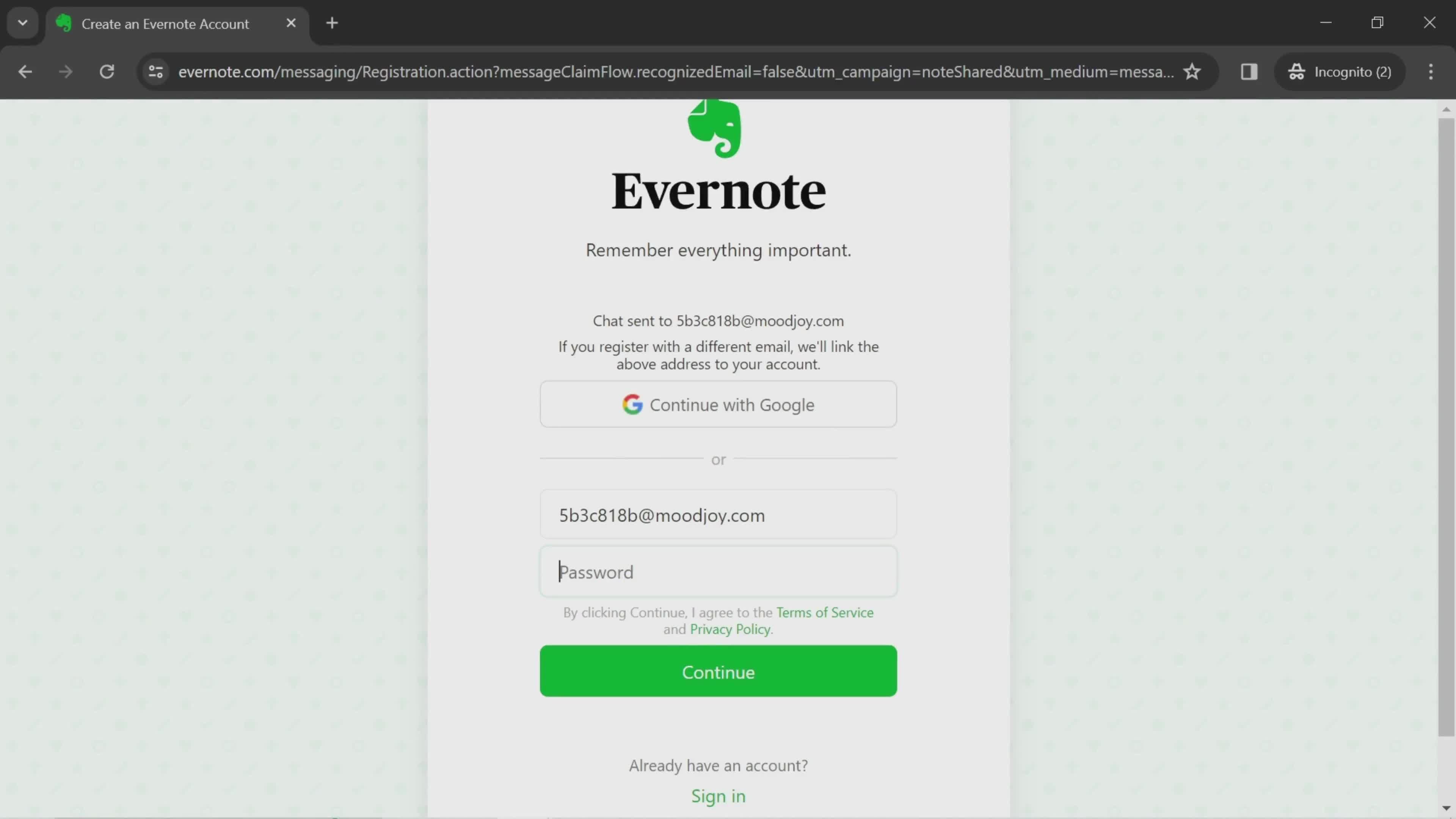 Accepting an invite on Evernote video thumbnail