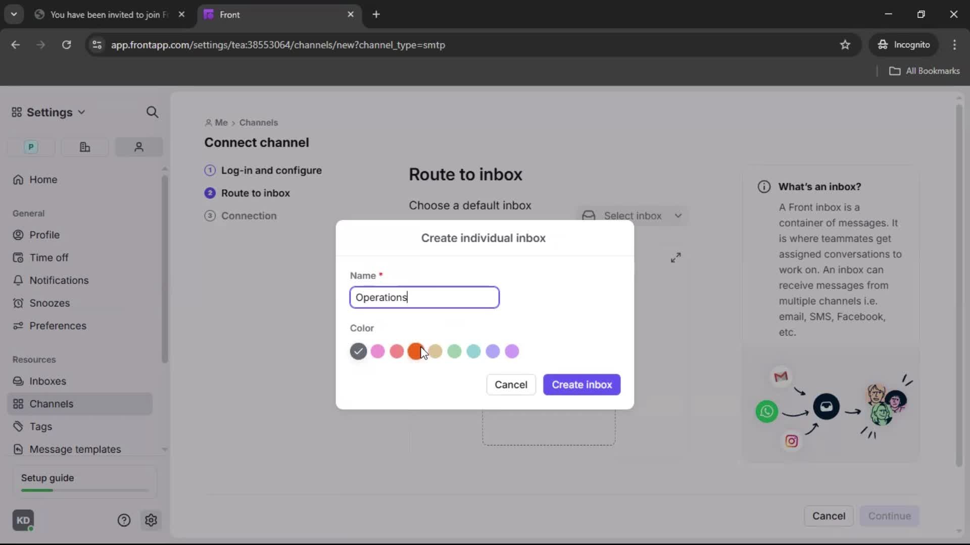 Accepting an invite screenshot