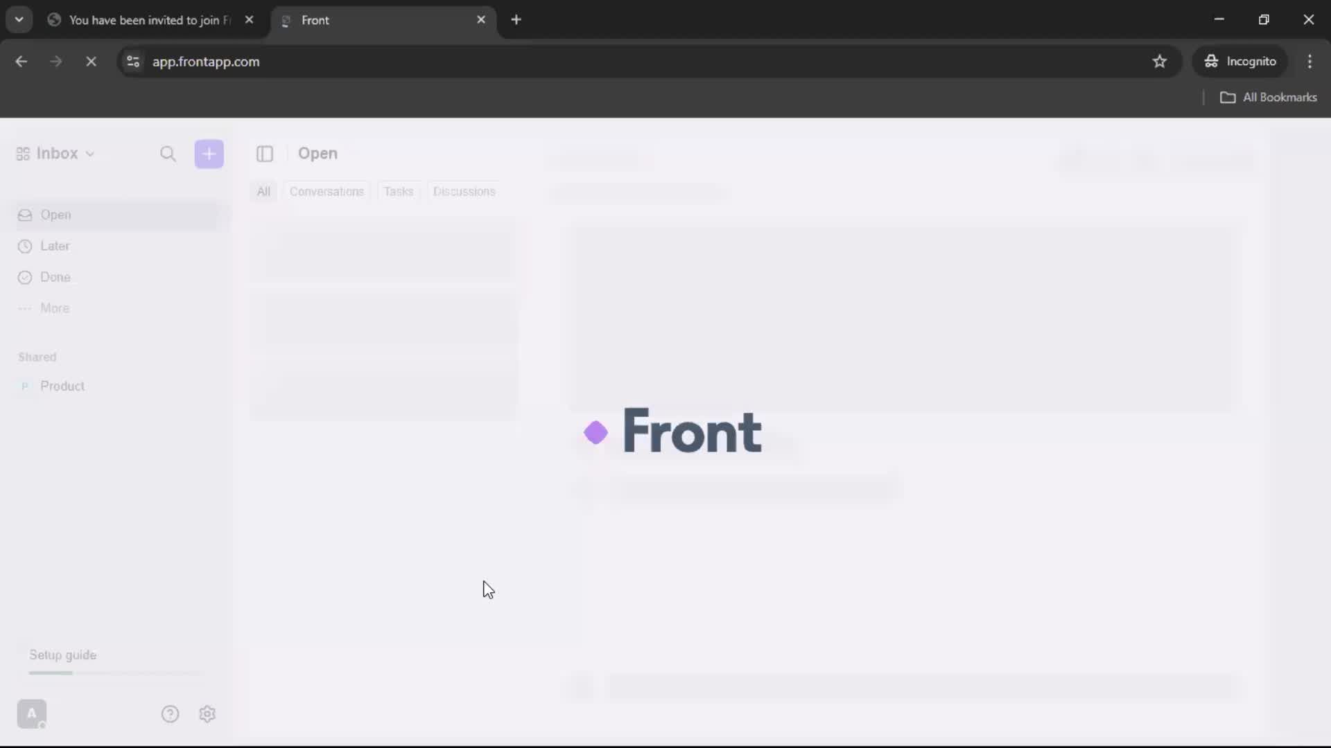 Accepting an invite screenshot