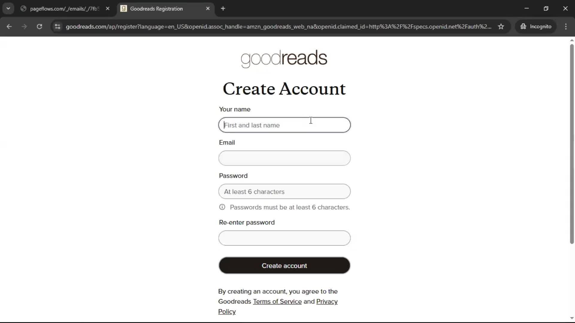 Accepting an invite screenshot
