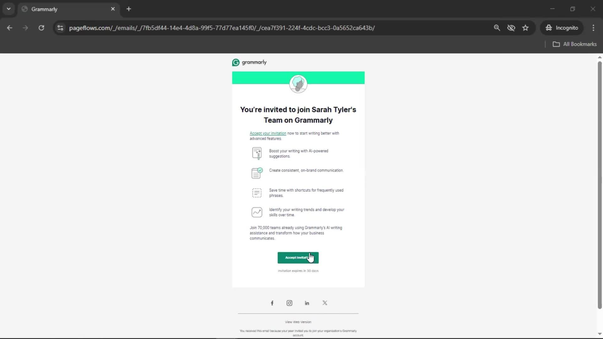 Accepting an invite on Grammarly video thumbnail