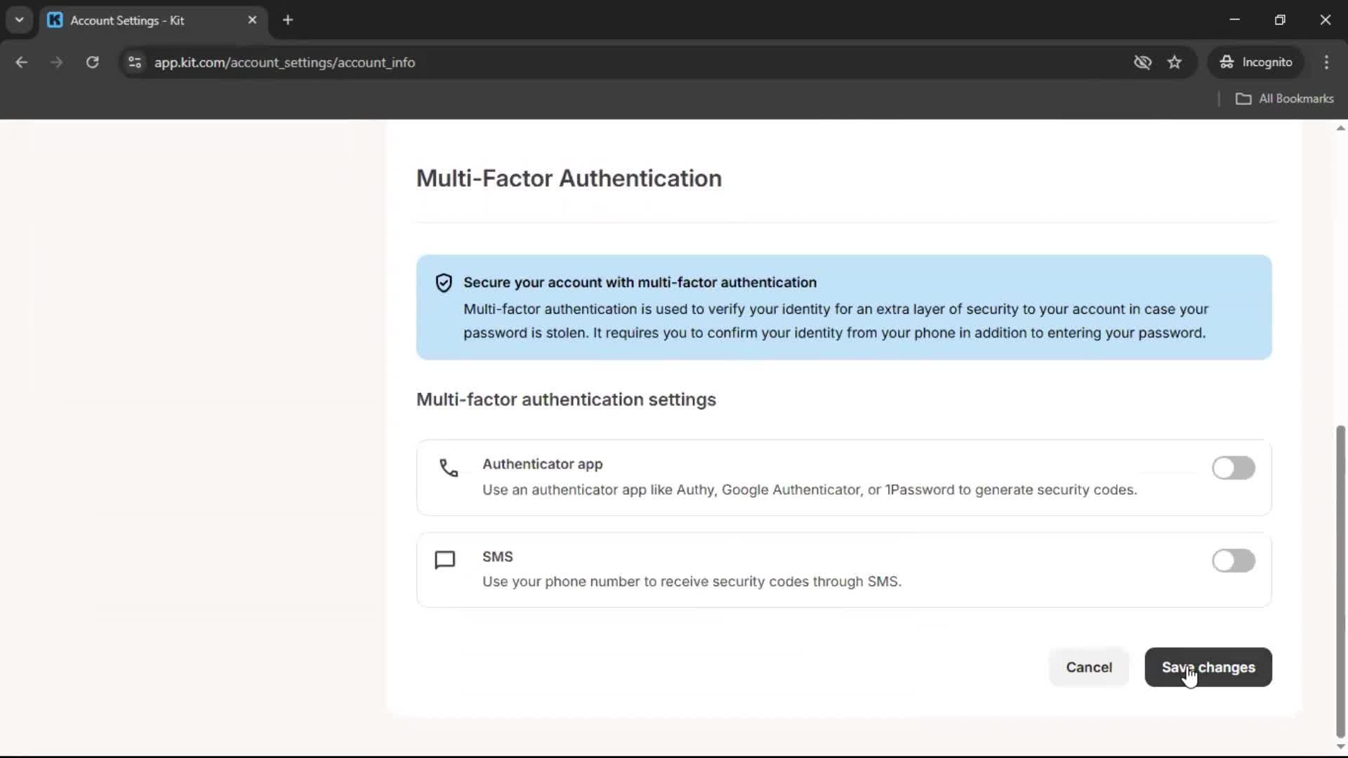 Accepting an invite screenshot