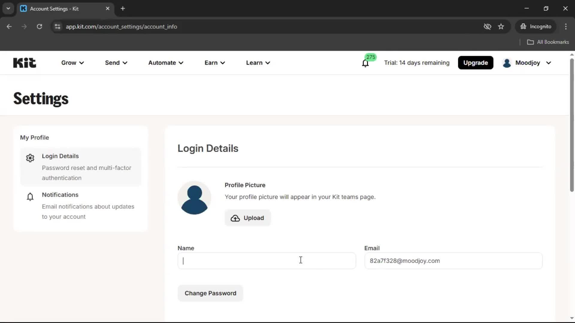 Accepting an invite screenshot