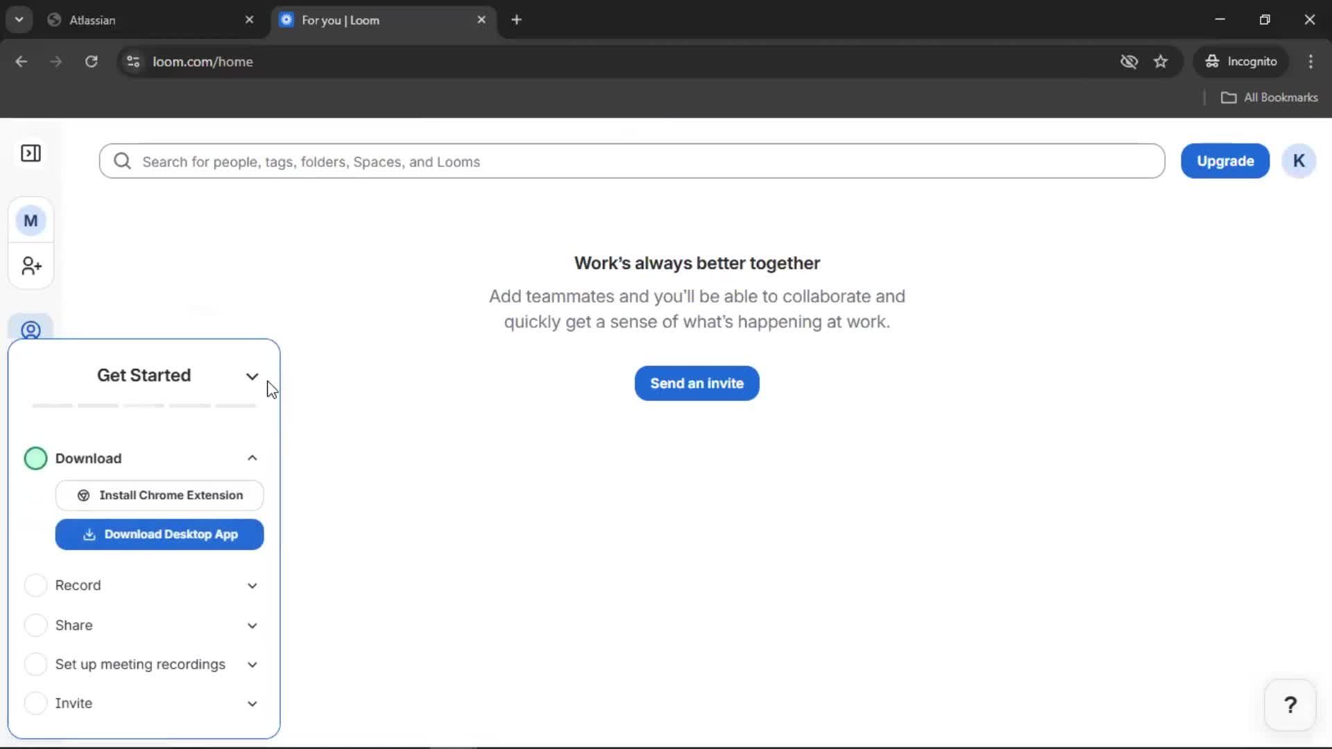 Accepting an invite screenshot