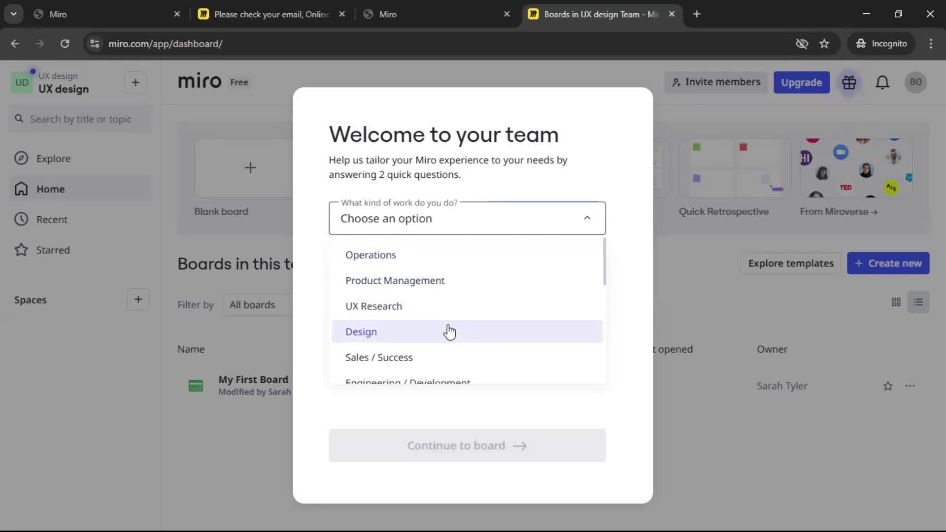 Accepting an invite screenshot