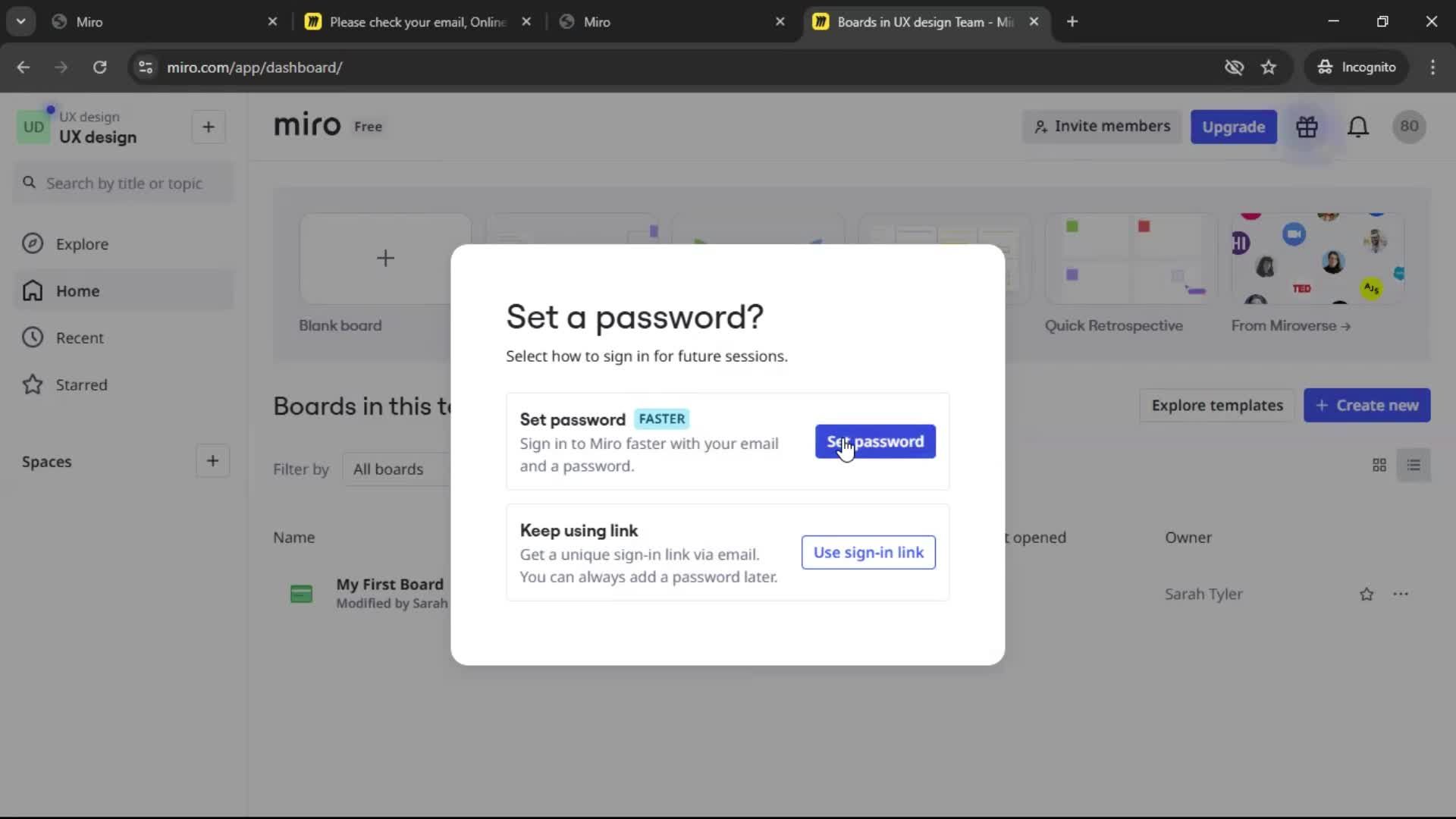 Accepting an invite screenshot
