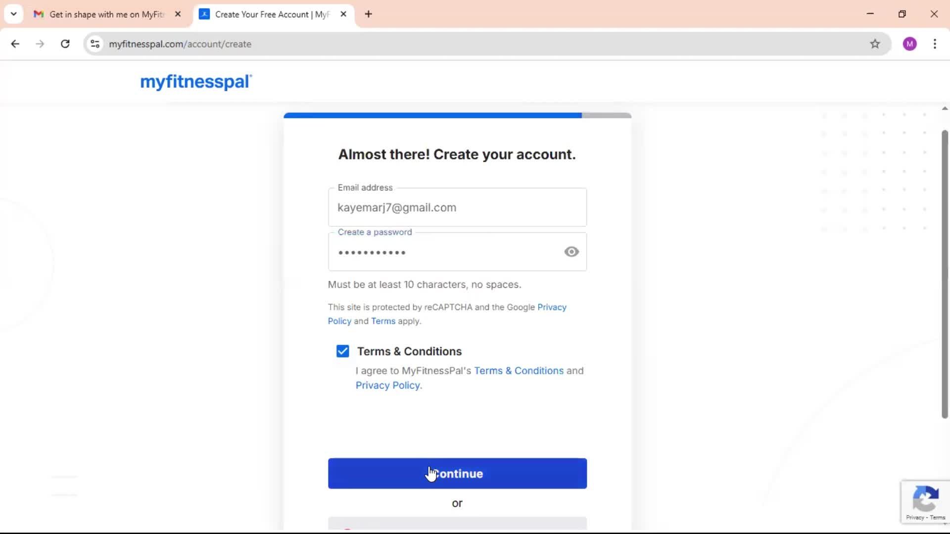 Accepting an invite screenshot
