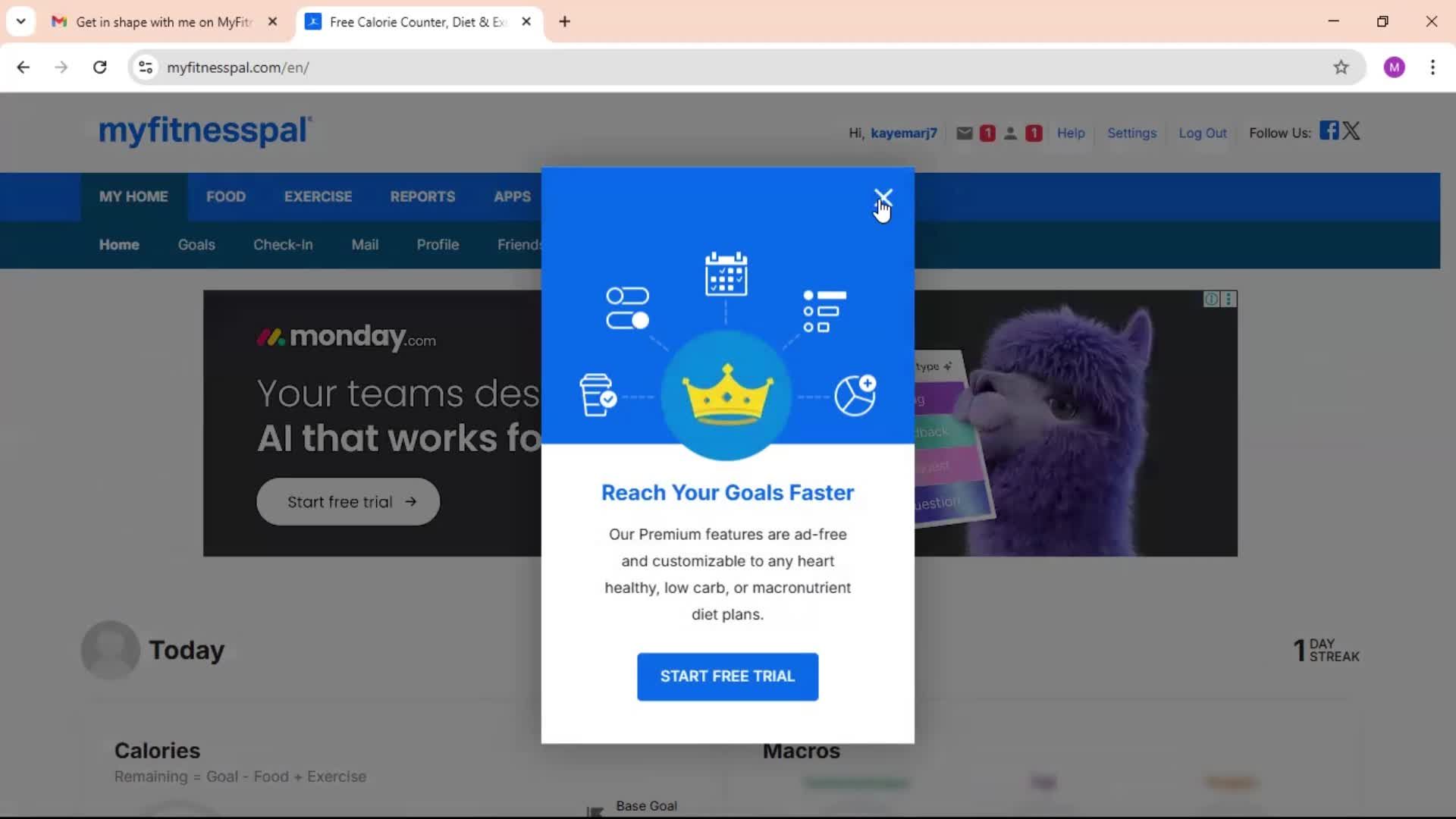 Accepting an invite screenshot