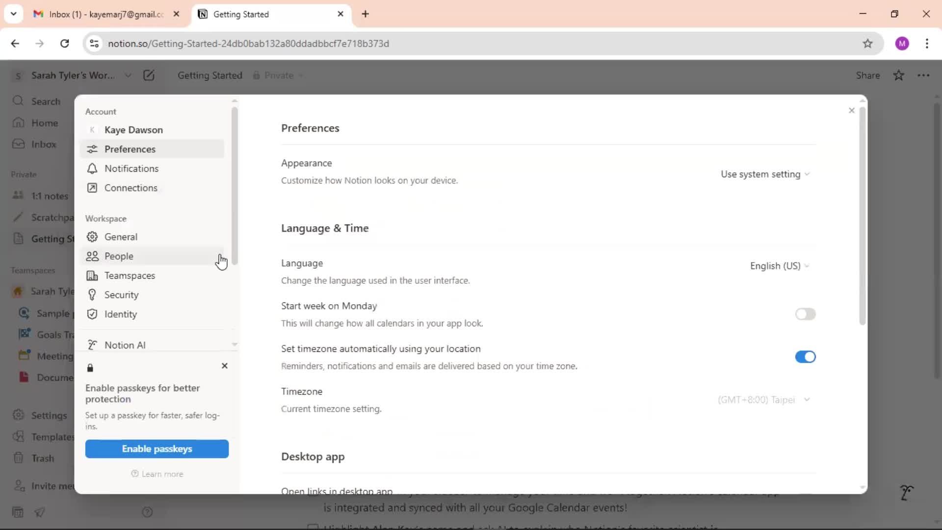 Accepting an invite screenshot