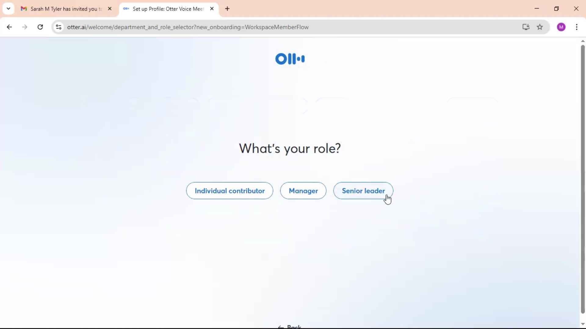 Accepting an invite screenshot