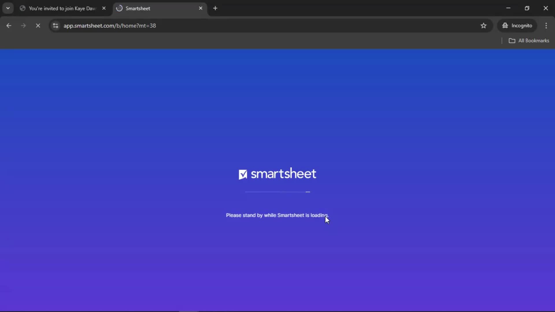 Accepting an invite screenshot