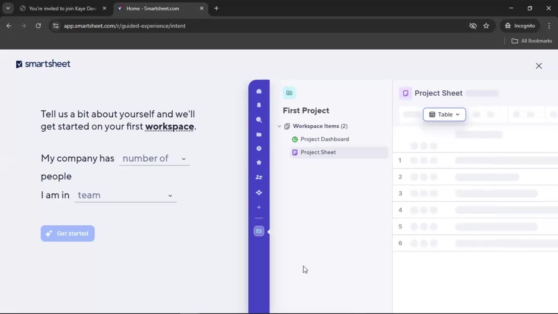 Accepting an invite screenshot