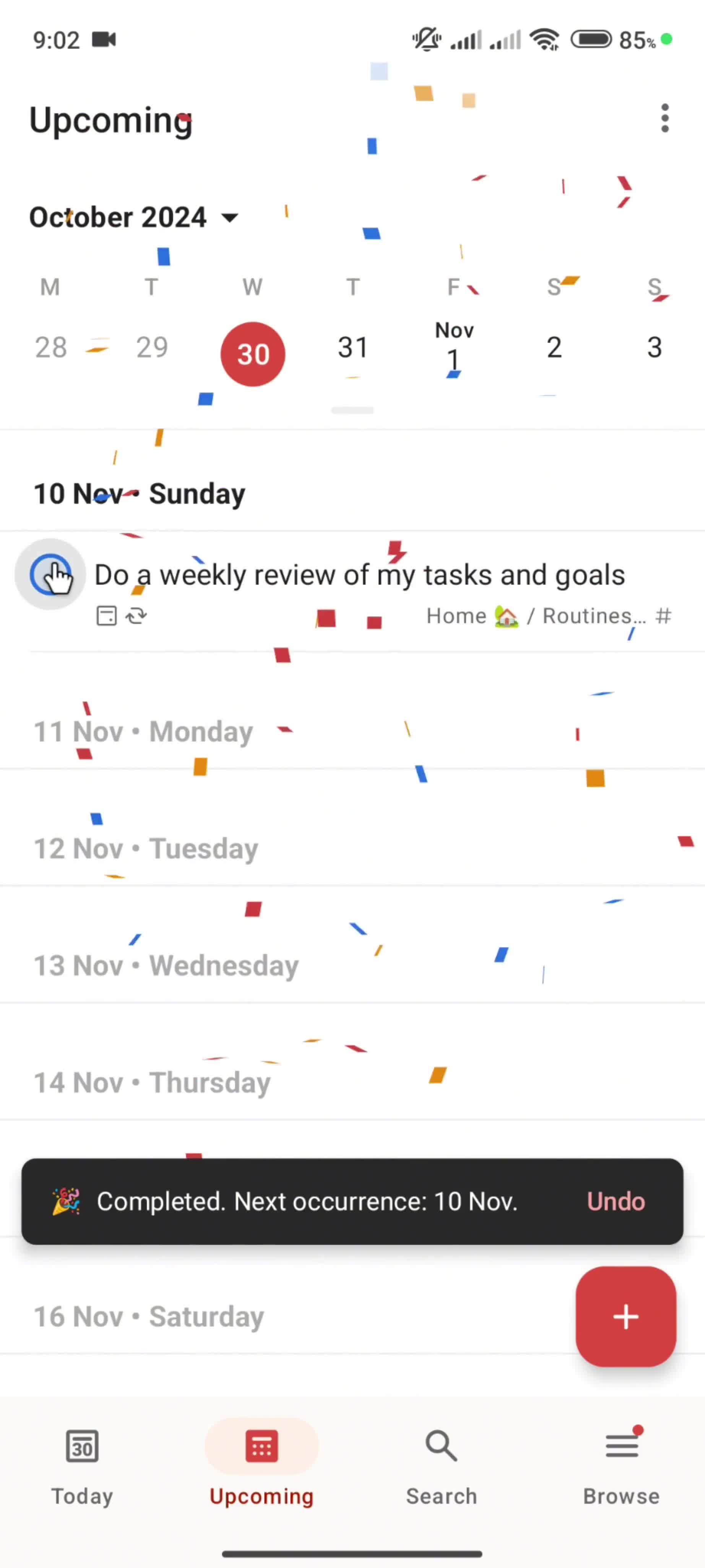 Accepting an invite screenshot