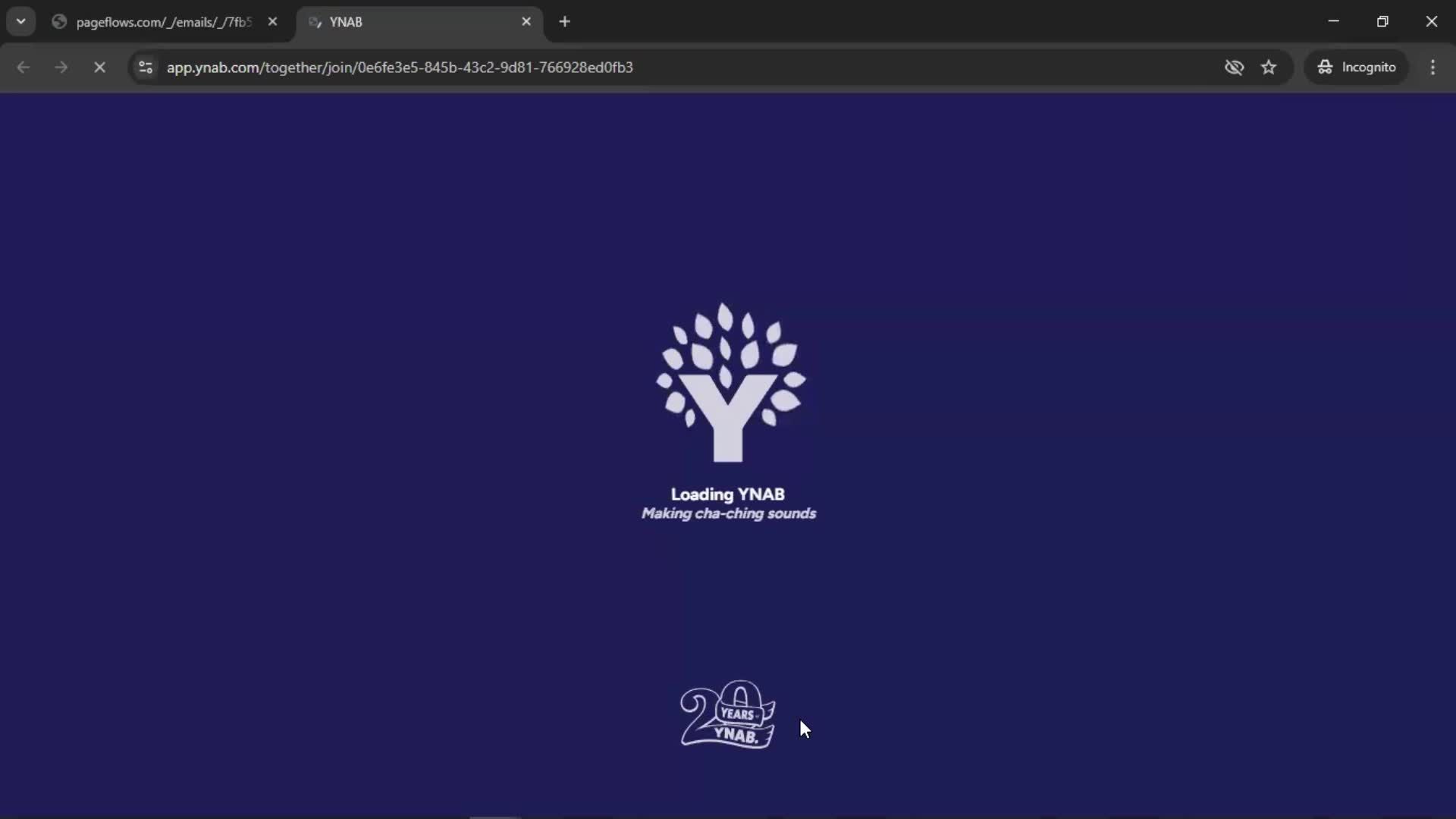 Accepting an invite screenshot