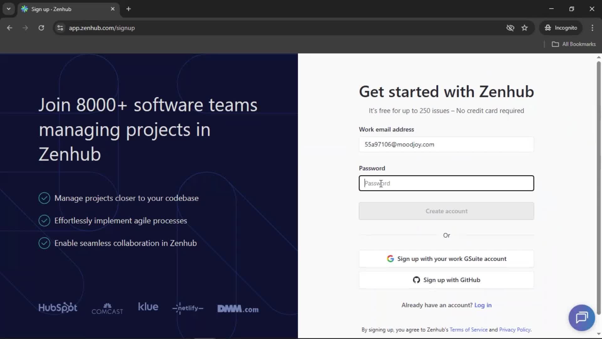 Accepting an invite screenshot