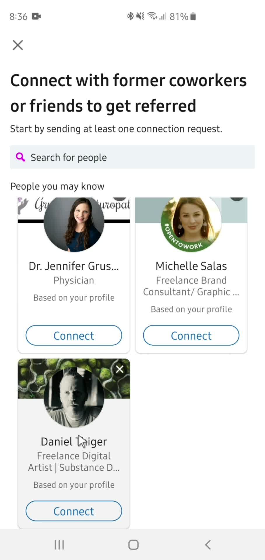 Adding connections screenshot
