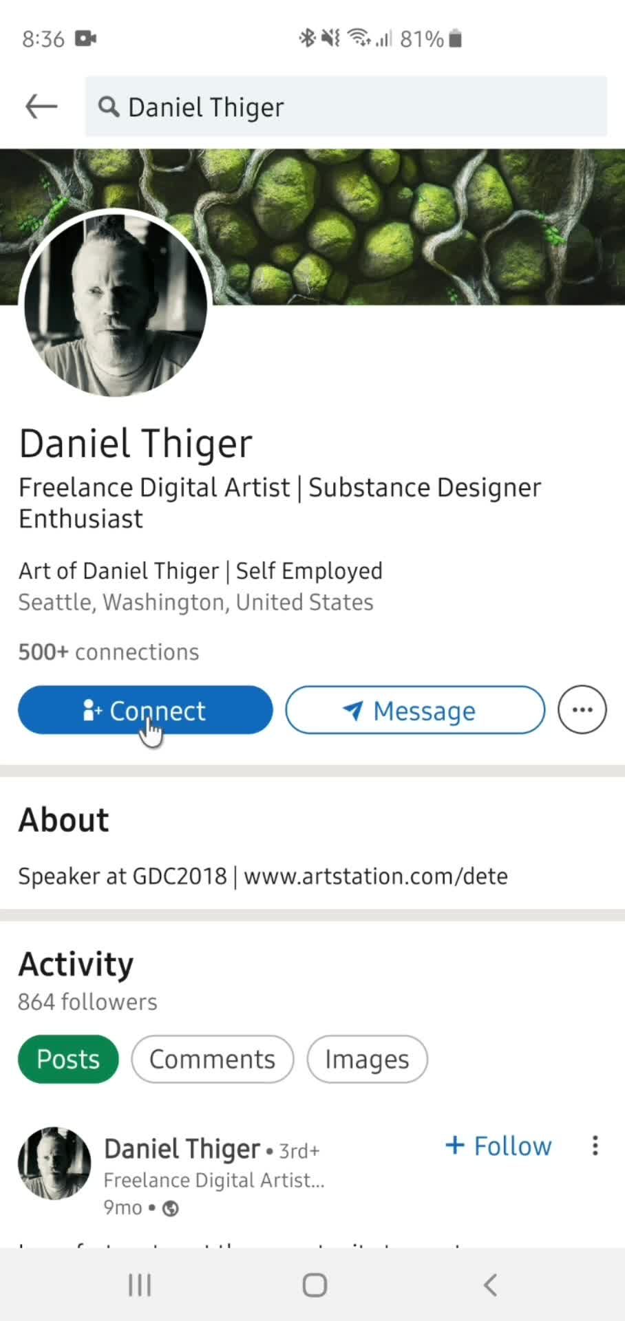 Adding connections screenshot