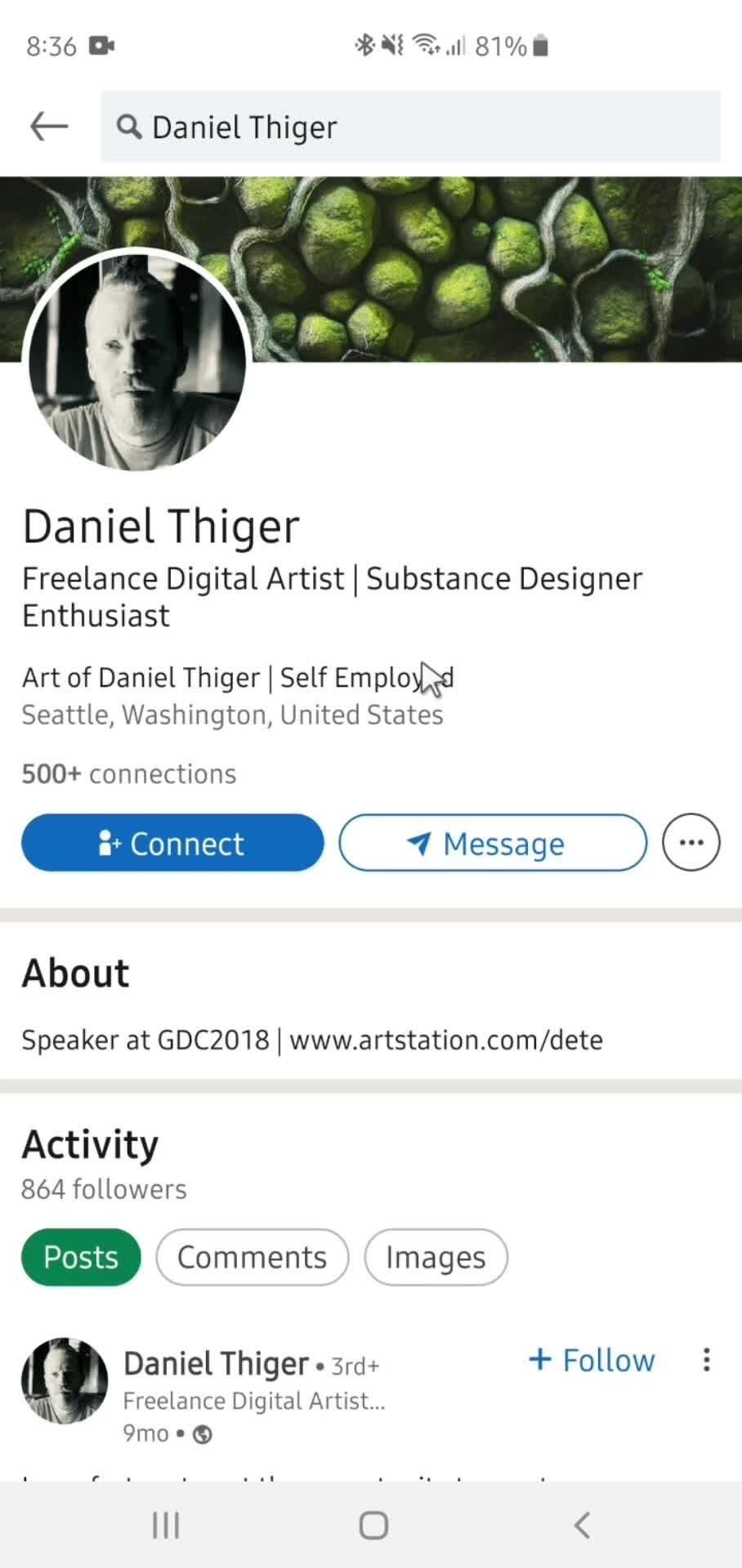 Adding connections screenshot