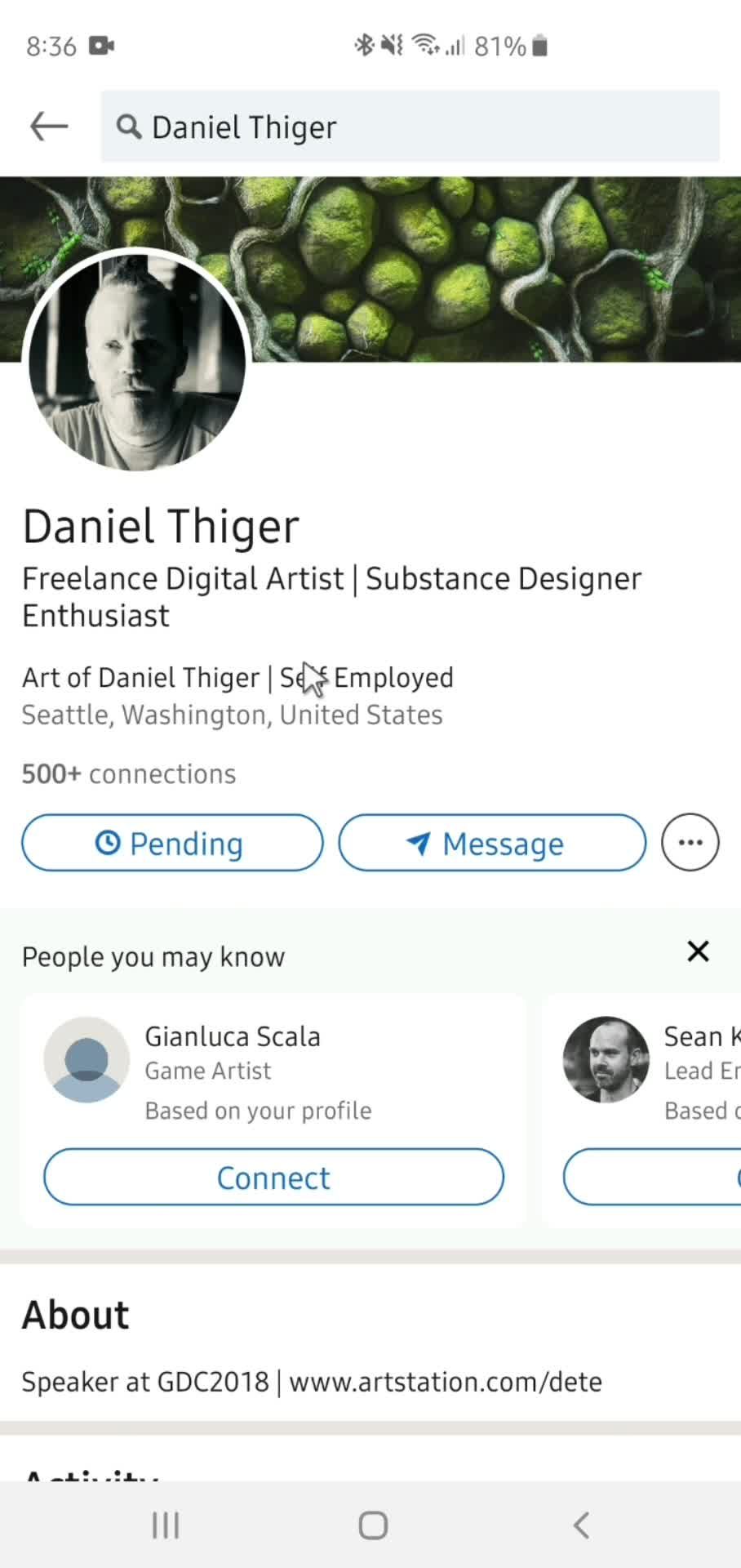 Adding connections screenshot