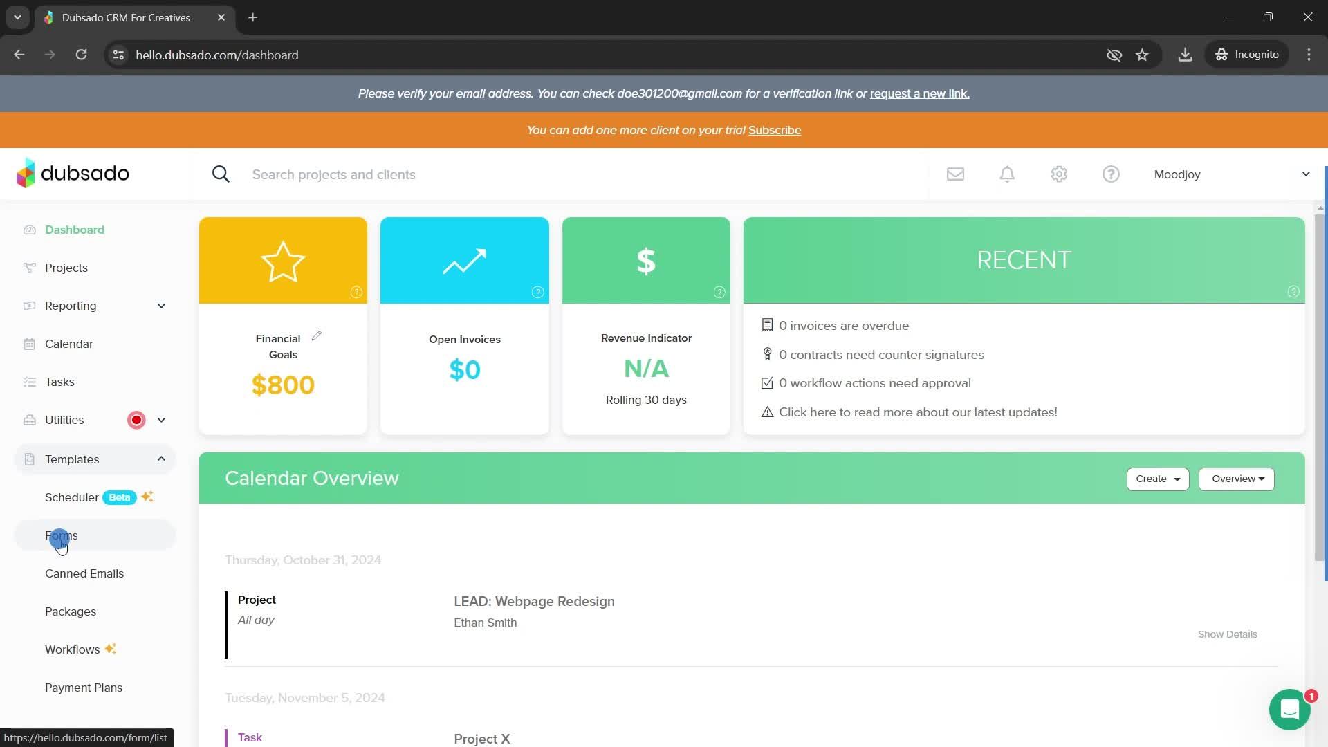 Creating a form screenshot