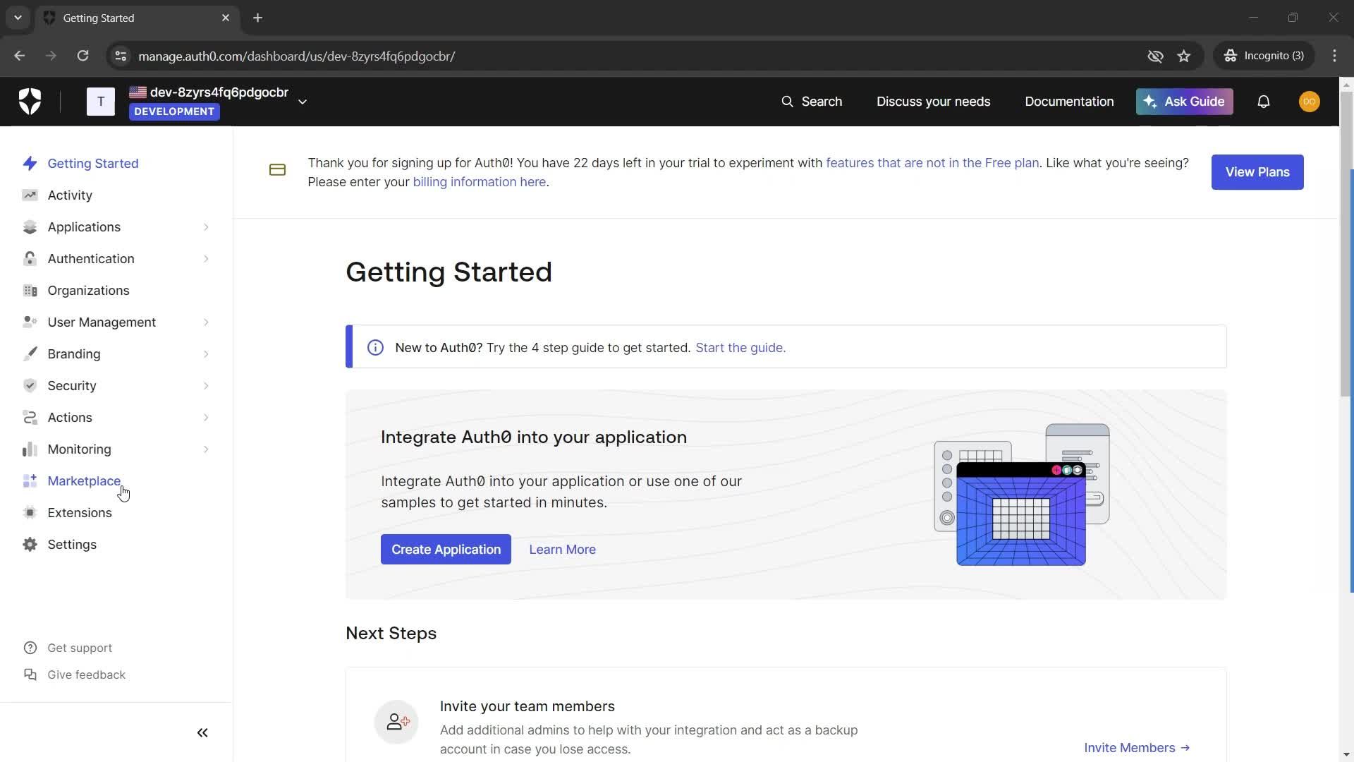 Integrations screenshot