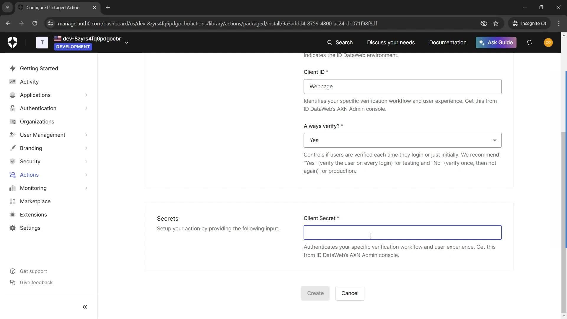 Integrations screenshot
