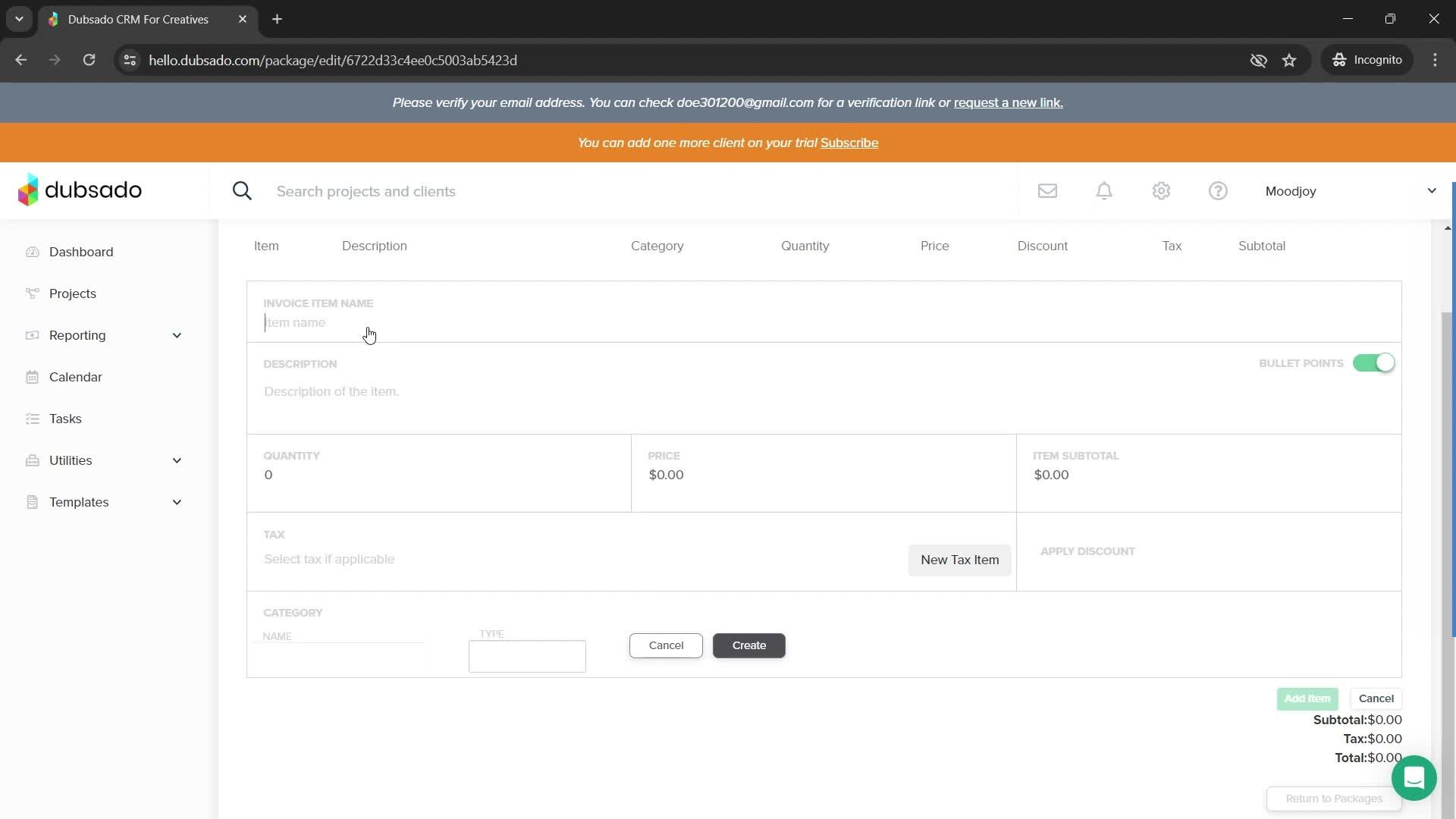 Adding a package screenshot