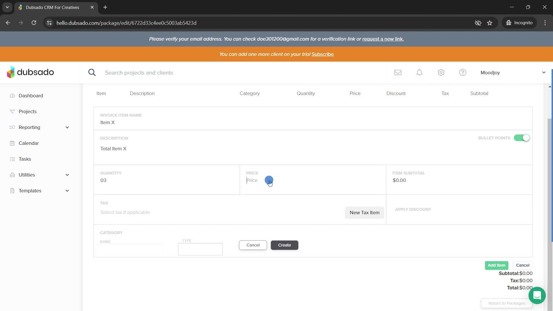 Adding a package screenshot