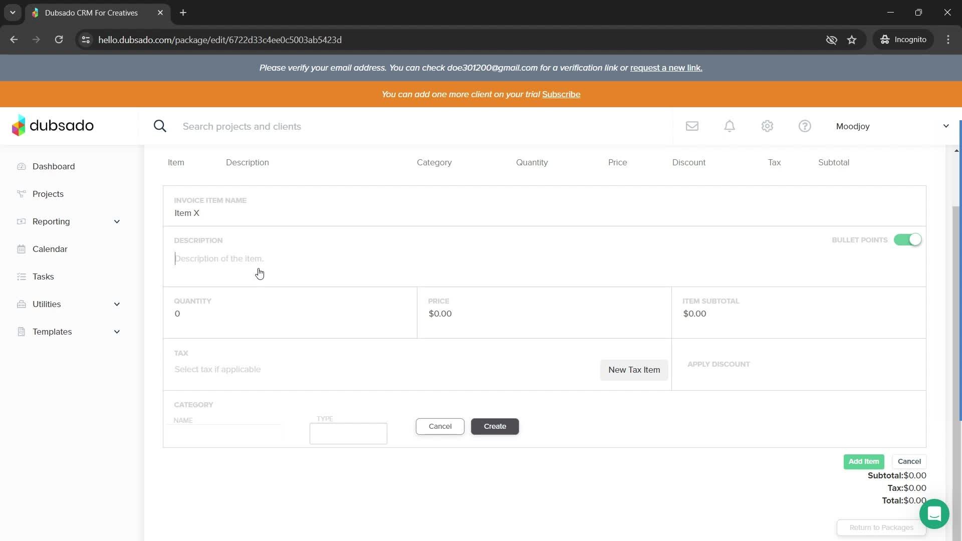 Adding a package screenshot
